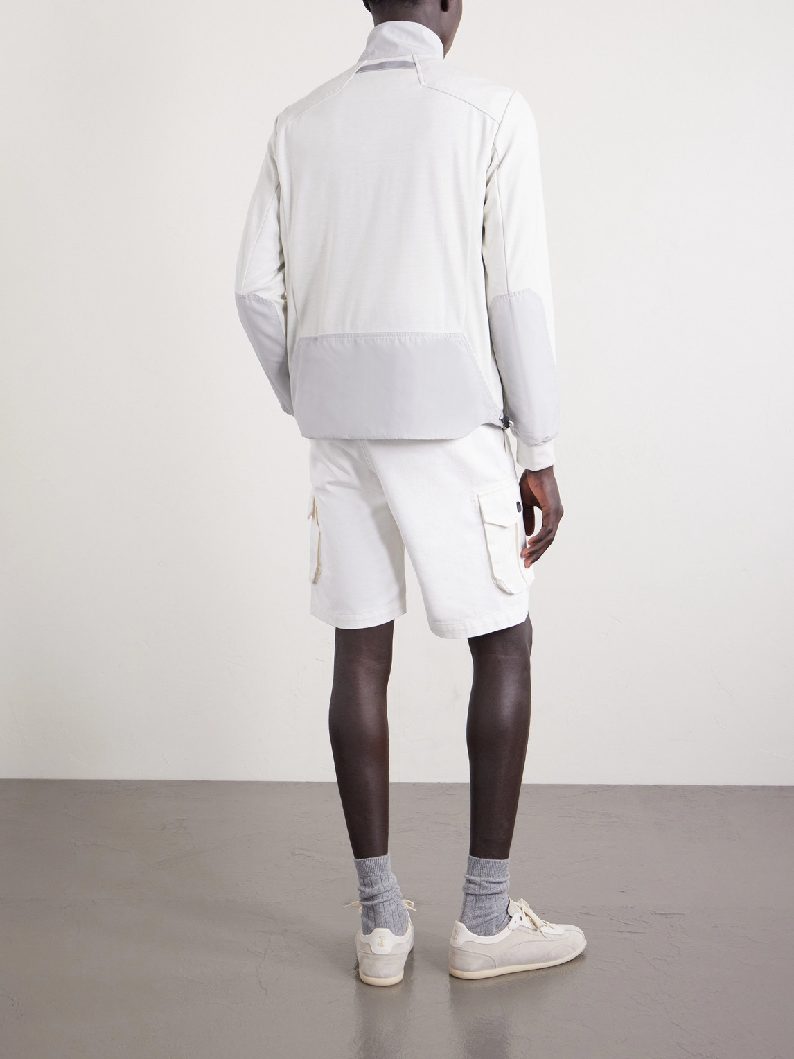 Explorer Ripstop-Trimmed Virgin Wool-Blend Sweater