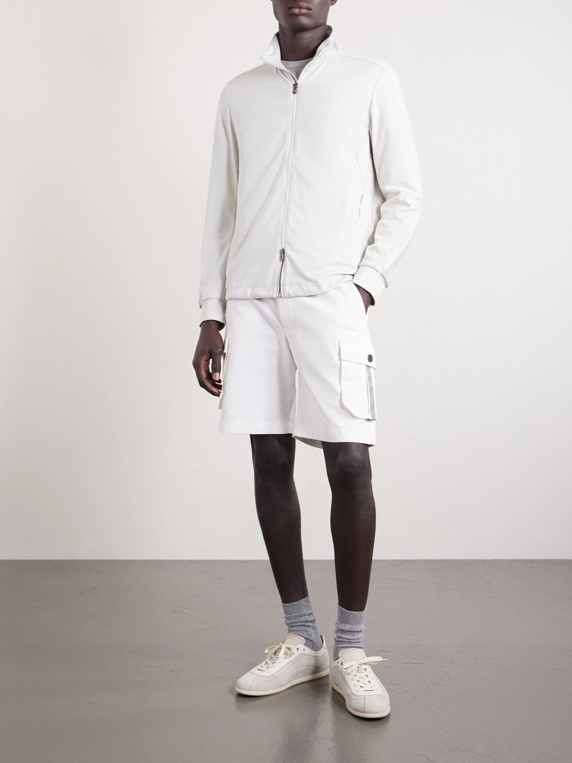Explorer Ripstop-Trimmed Virgin Wool-Blend Sweater