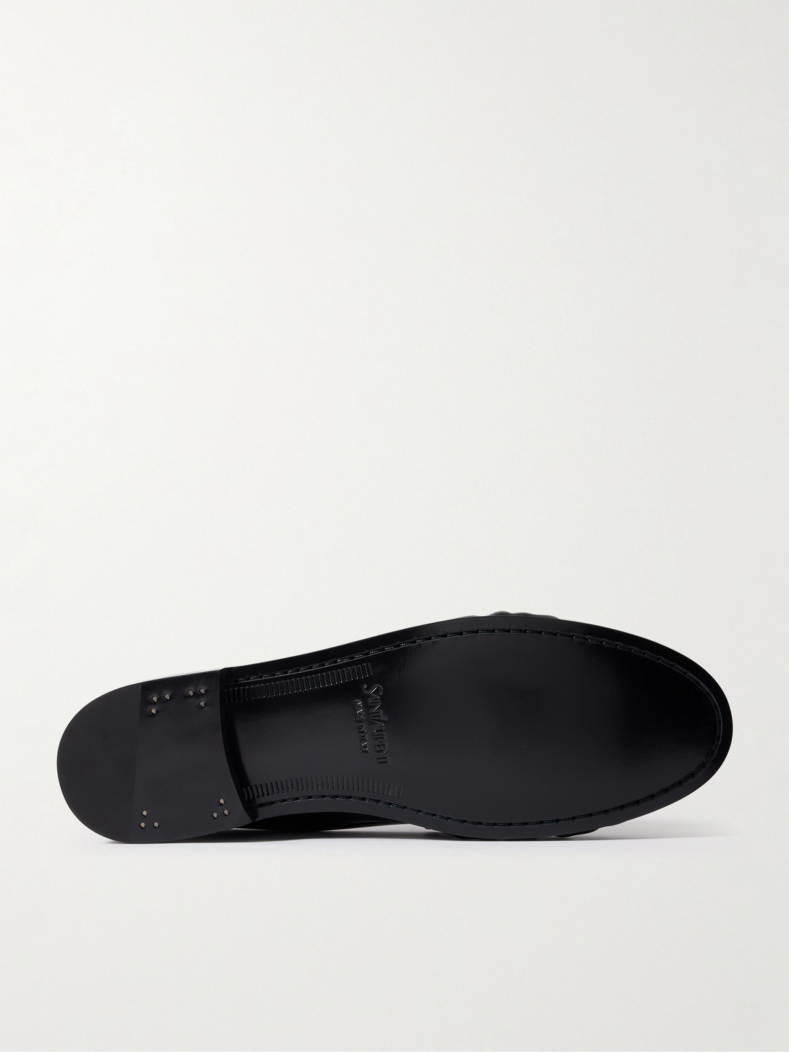 Saint Laurent Le Loafer Loafers In Polished Wrinkled Leather In Black
