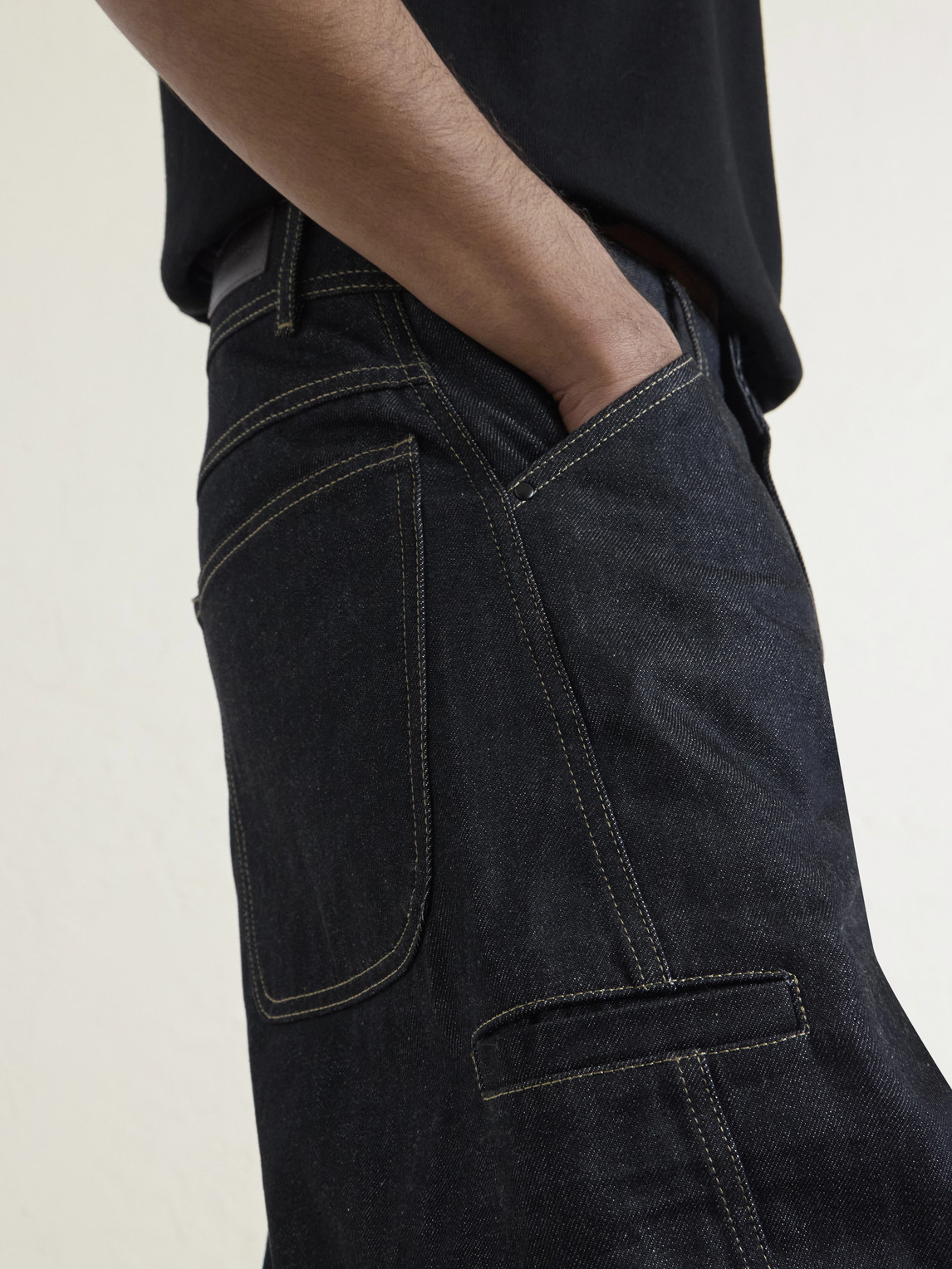 Twisted Barrel-Leg Organic Jeans