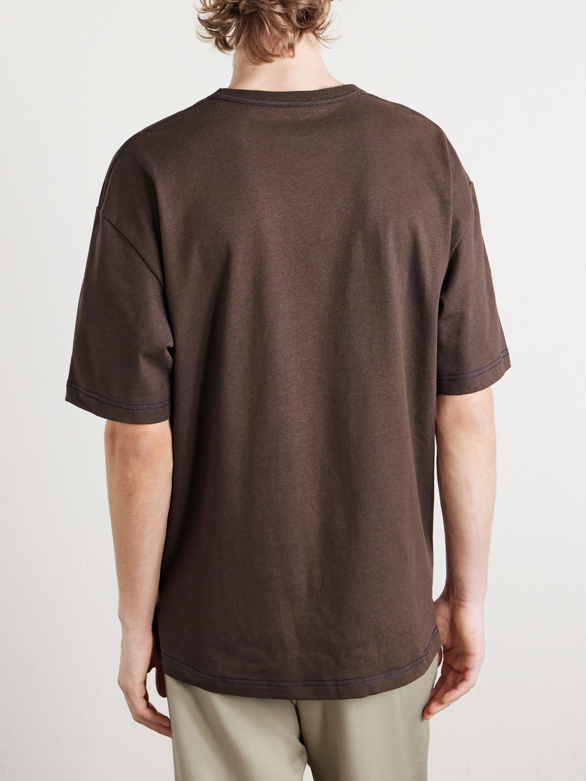 Cotton And Linen-Blend Jersey T-Shirt