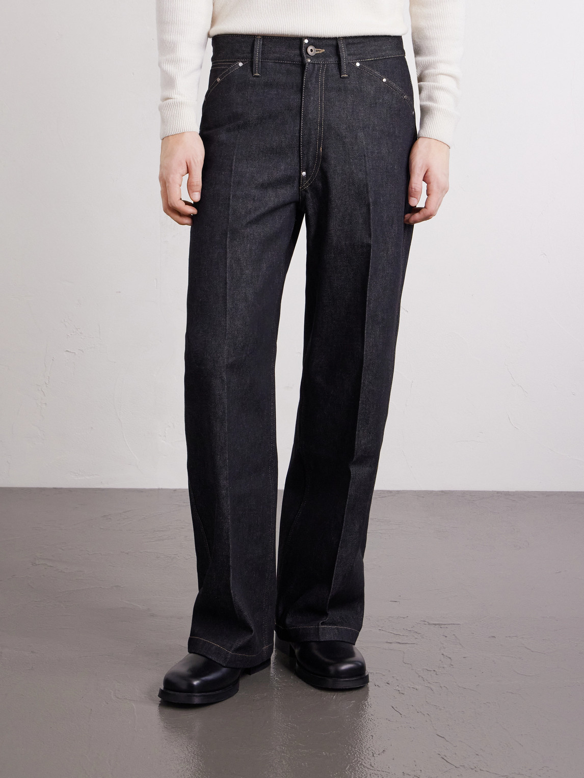 Lemaire - Wide-leg Organic Jeans - Men - Blue - It 52 