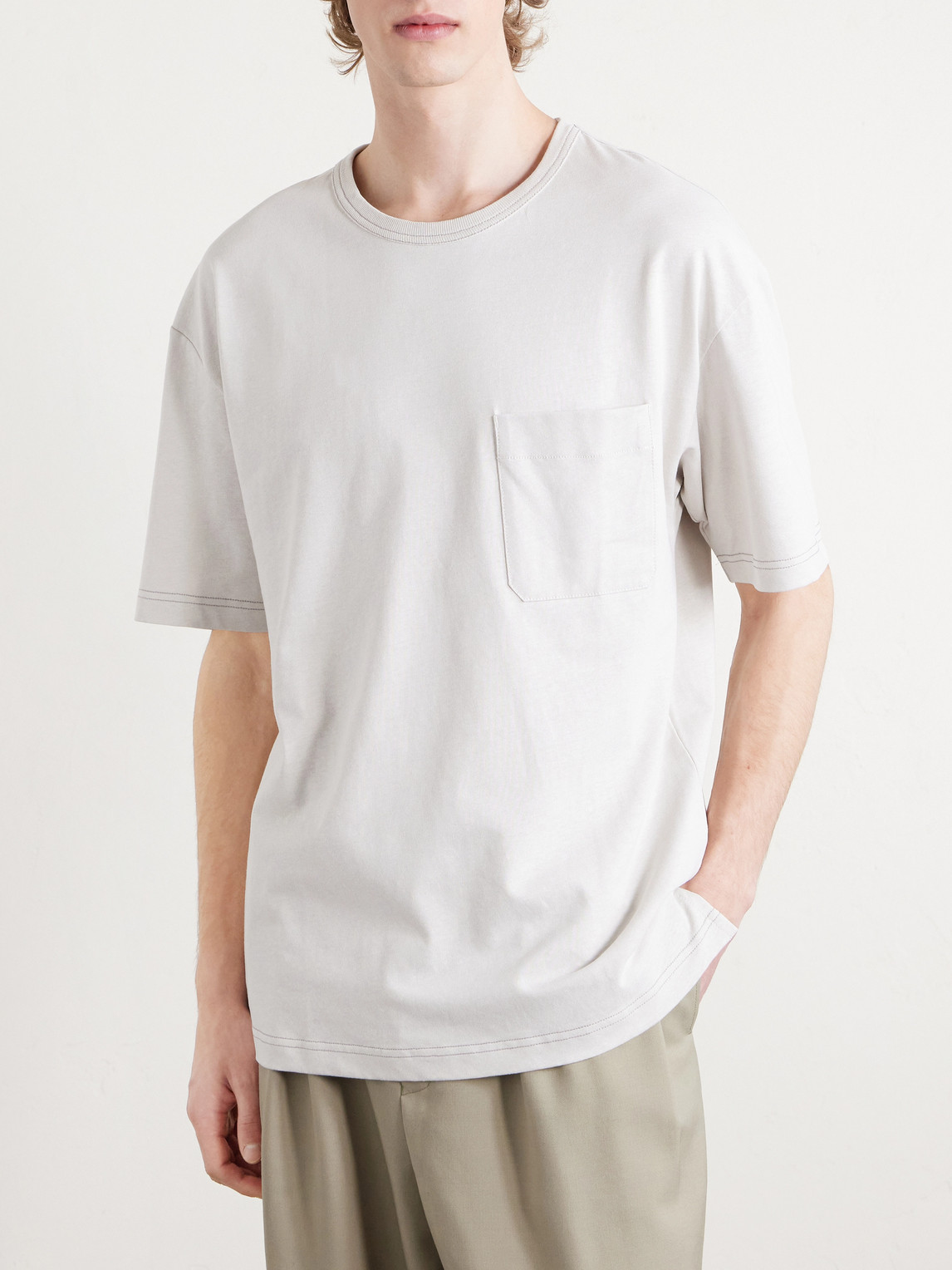 Cotton And Linen-Blend Jersey T-Shirt
