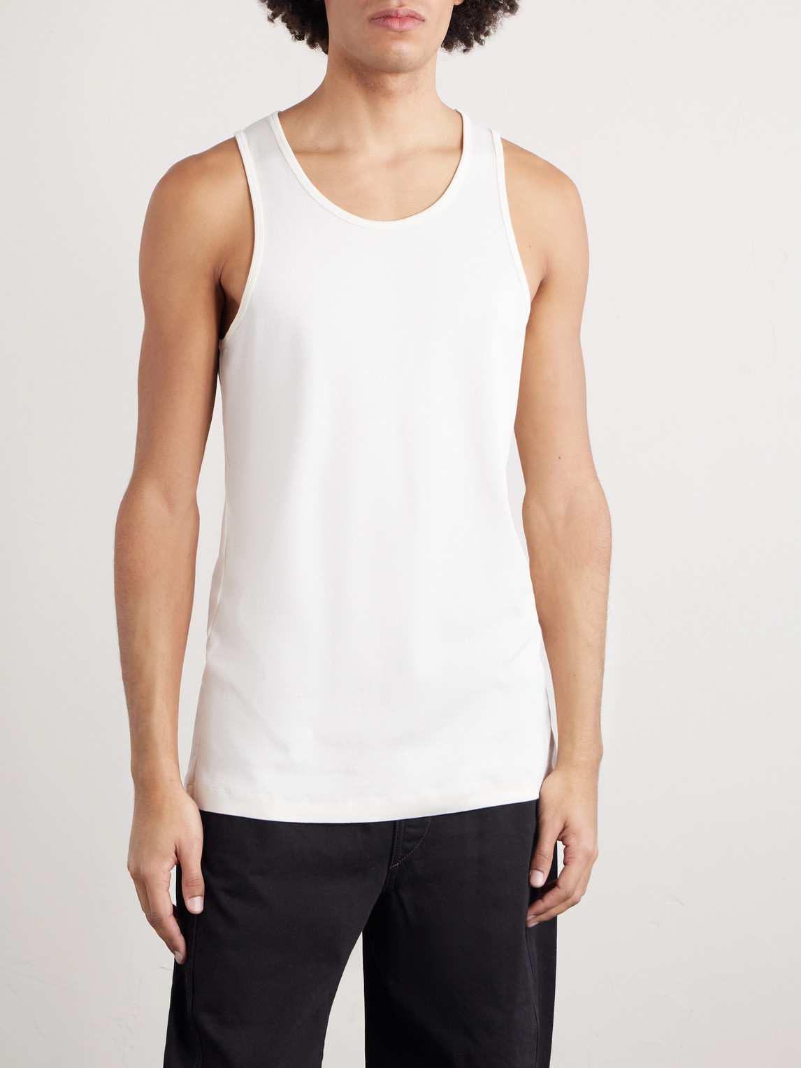  Lemaire - Cotton-jersey Tank Top - Men - Neutrals - Xs 
