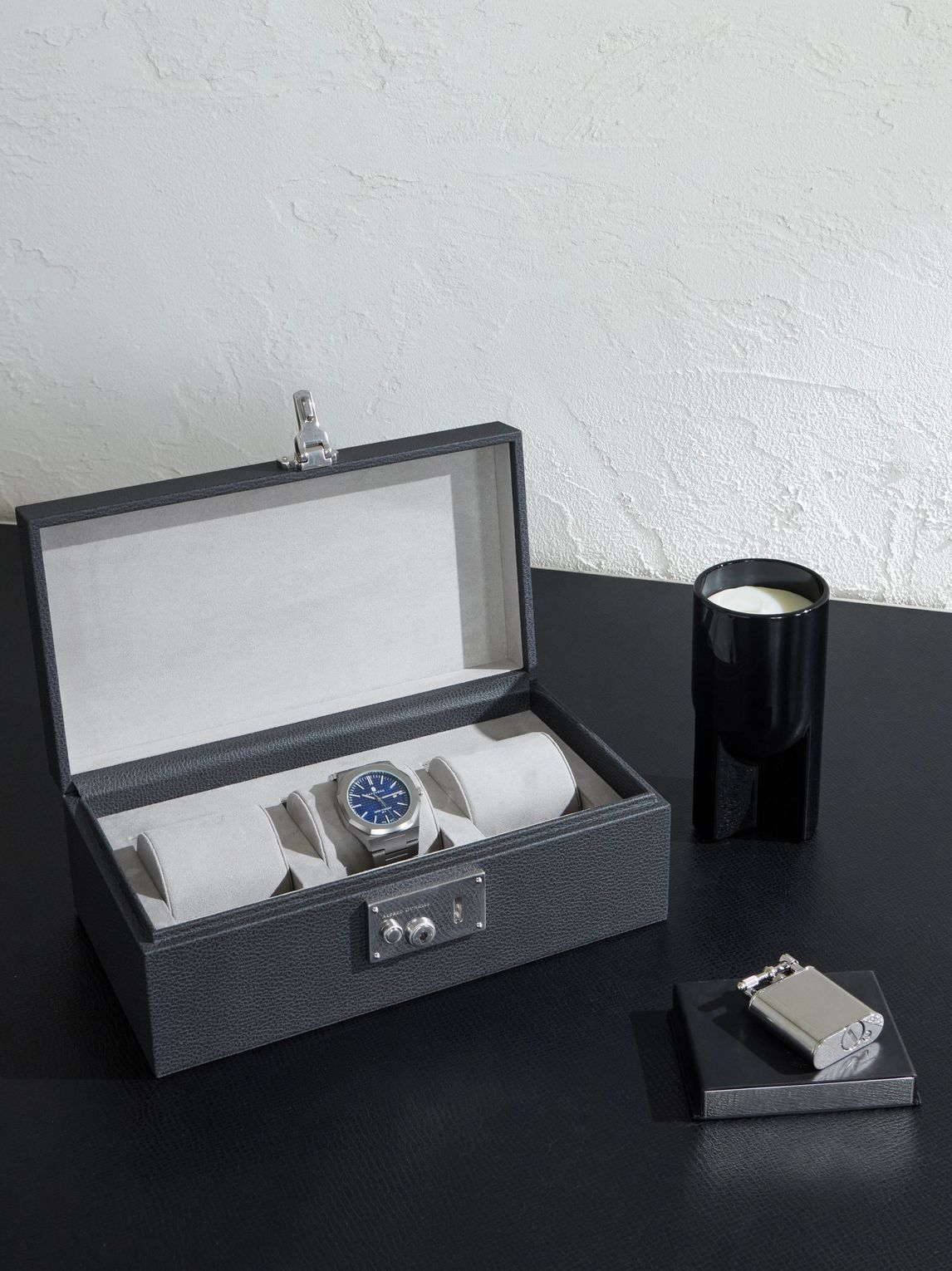 DUNHILL 센추리 디스패치 가죽 시계 케이스
