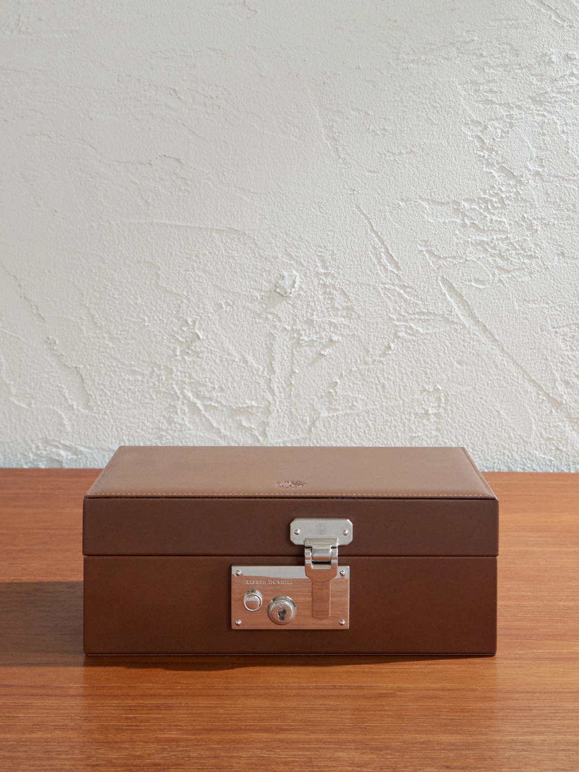 Dunhill Century Leather Jewellery Box In Brown