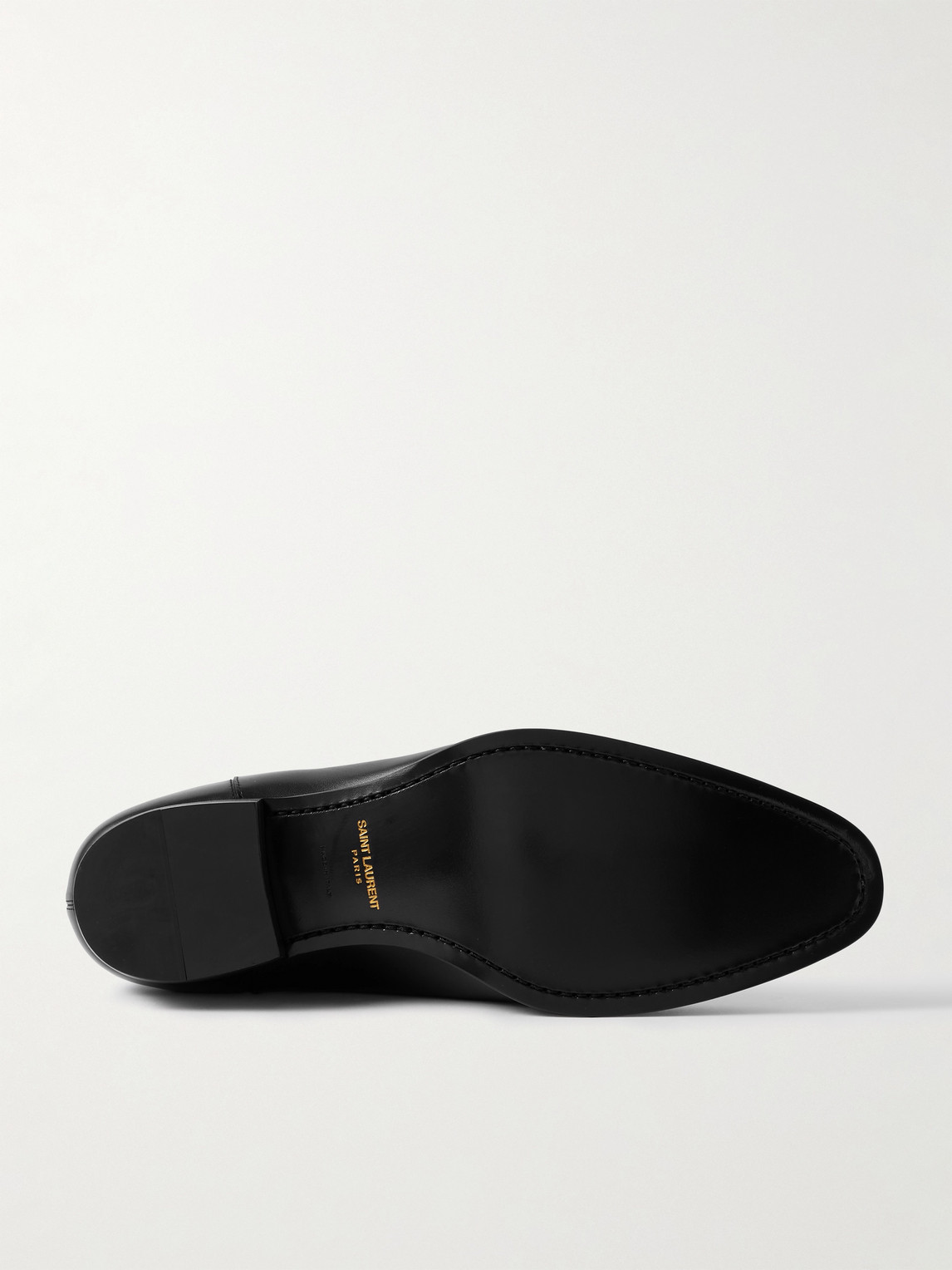 Saint Laurent Wyatt Leather Chelsea Boots In Black
