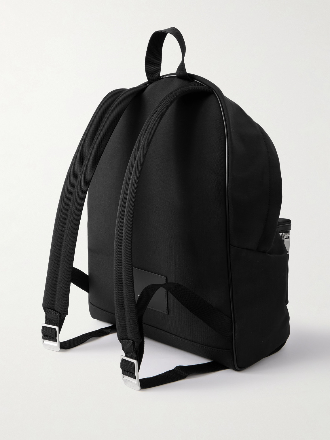  Saint Laurent - City Leather-trimmed Canvas Backpack - Men - Black 