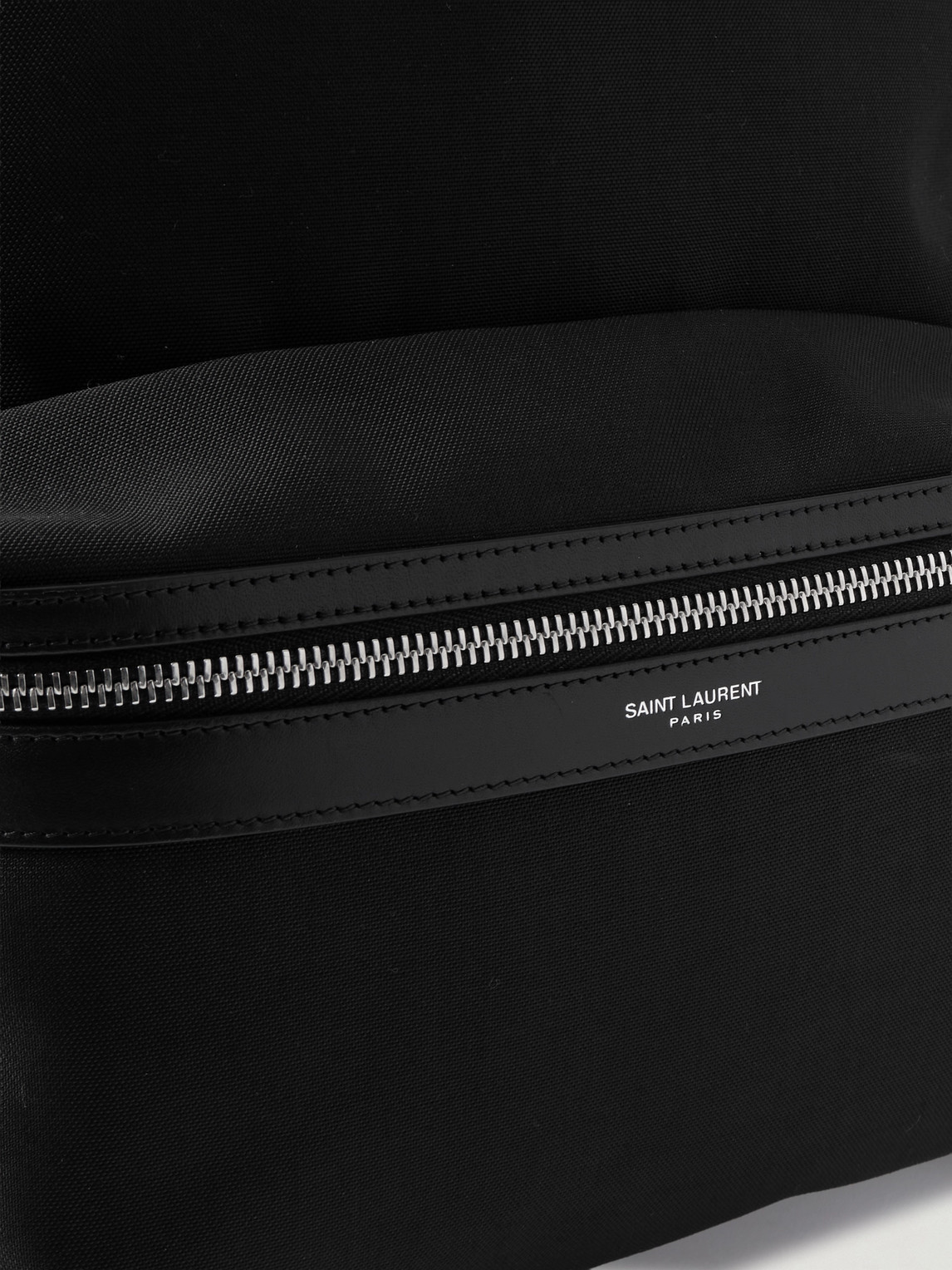  Saint Laurent - City Leather-trimmed Canvas Backpack - Men - Black 