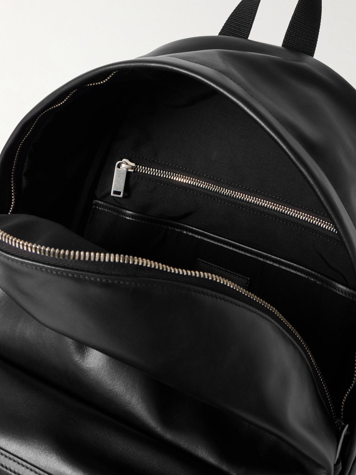 Saint Laurent City Leather Backpack In Black