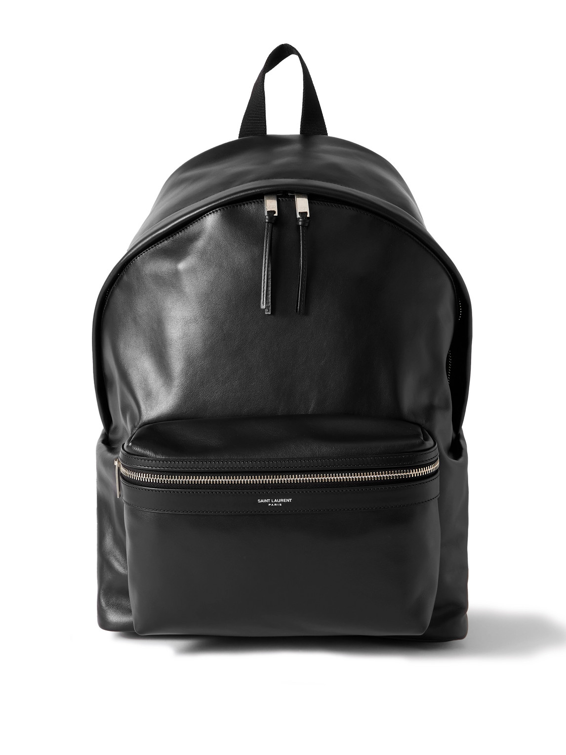 Saint Laurent City Leather Backpack In Black