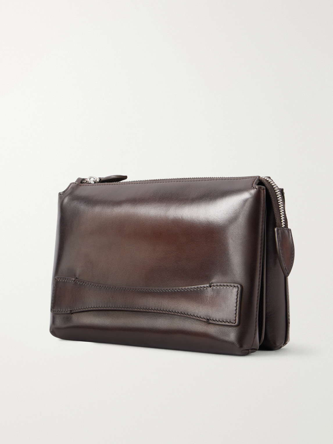  Berluti - Tersio Gaspard Leather Pouche - Men - Brown 