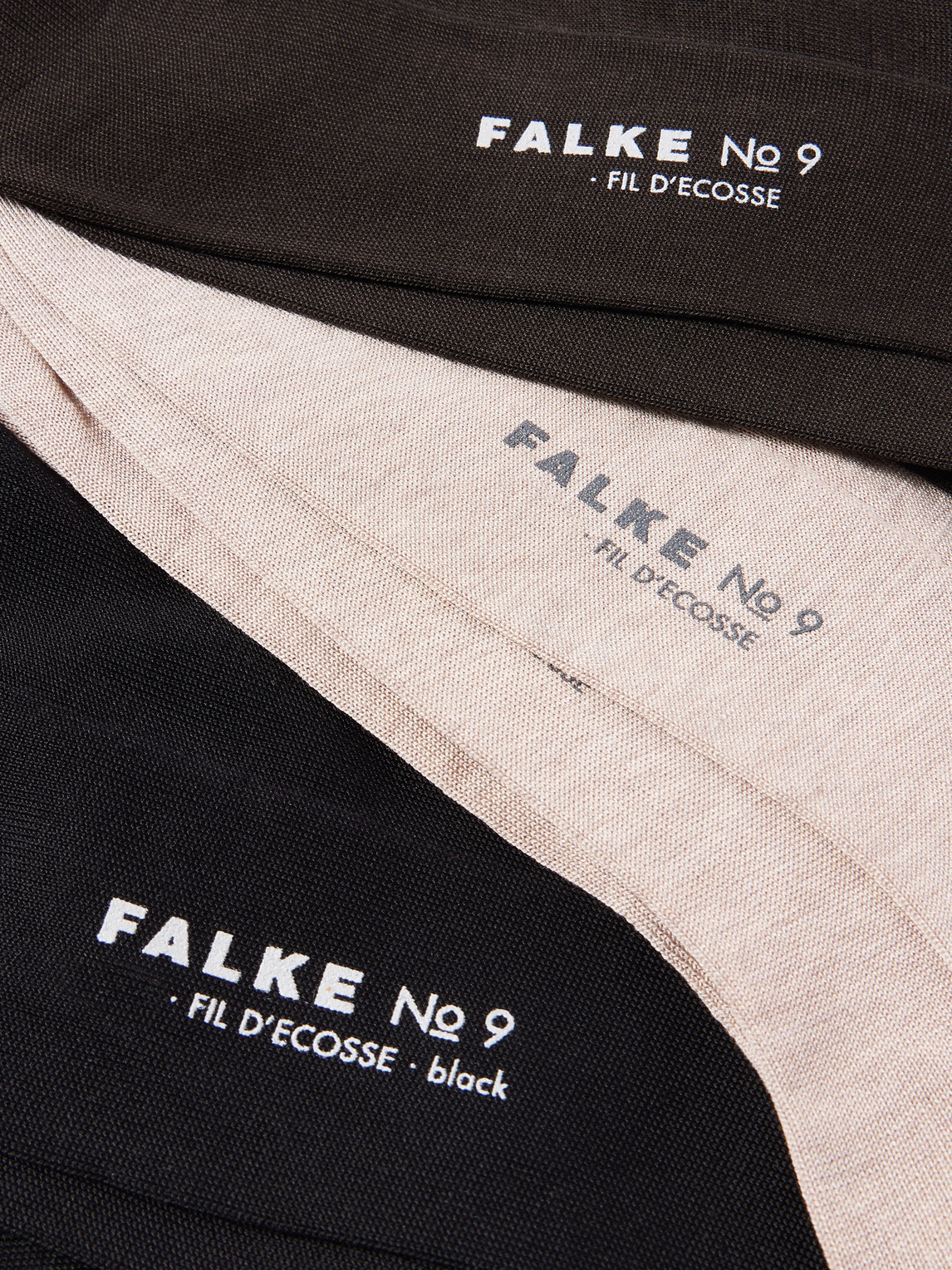 Falke No. 9 Pure Fil D´écosse Three-pack Cotton-blend Socks In Multi