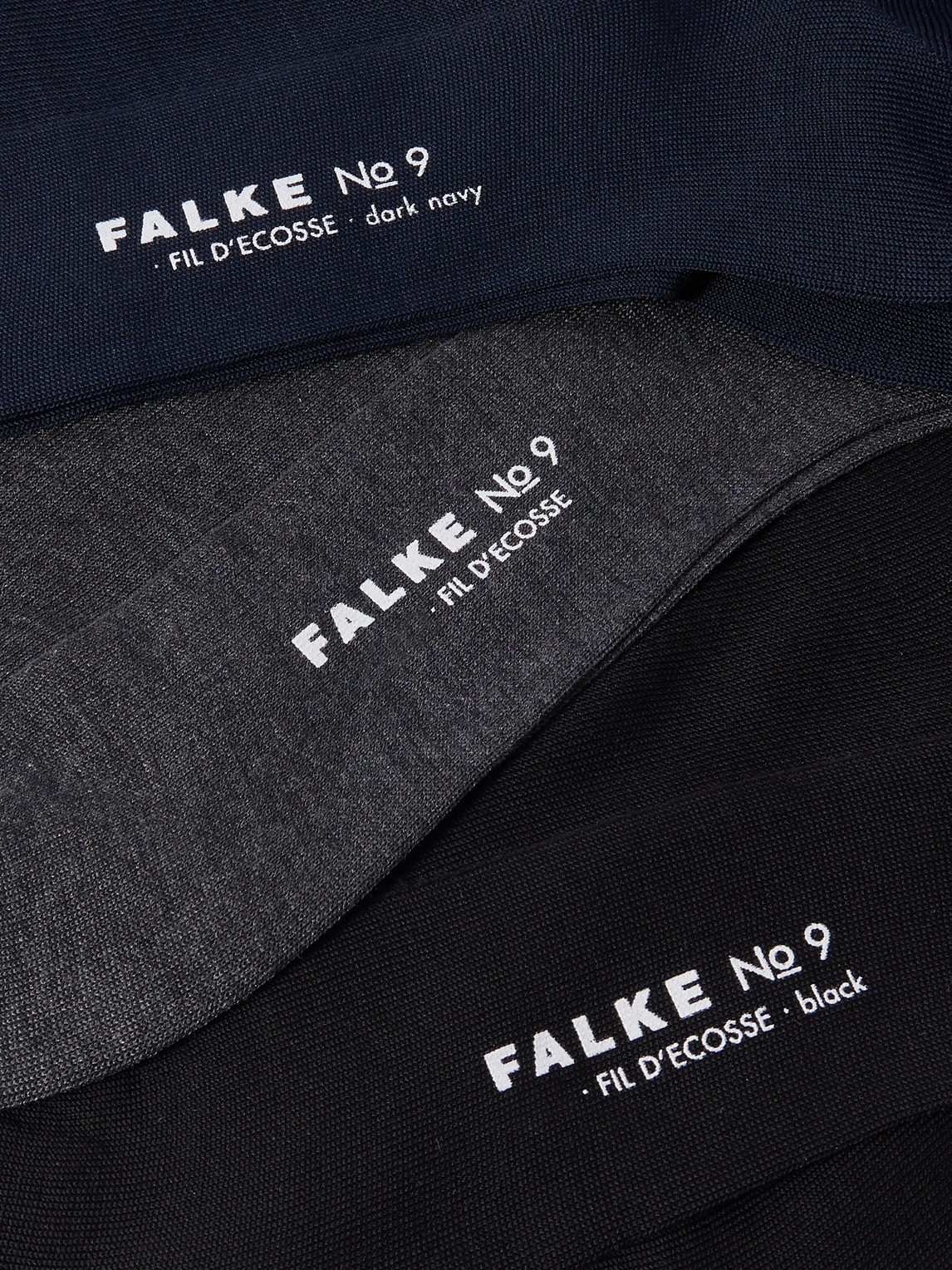 Falke No. 9 Pure Fil D´écosse Three-pack Cotton-blend Socks In Multi