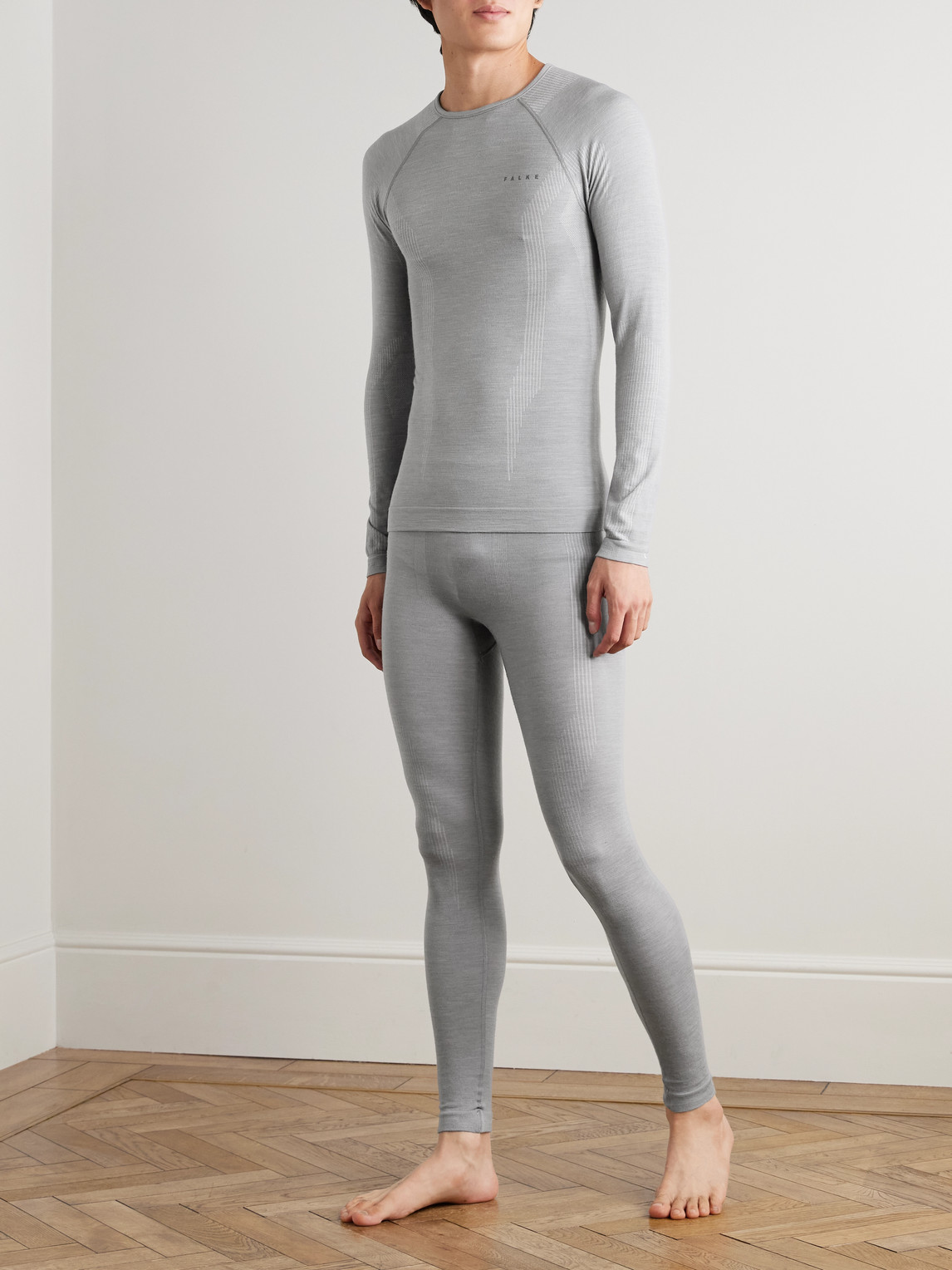 Printed Virgin Wool-Blend Ski Base Layer — 2