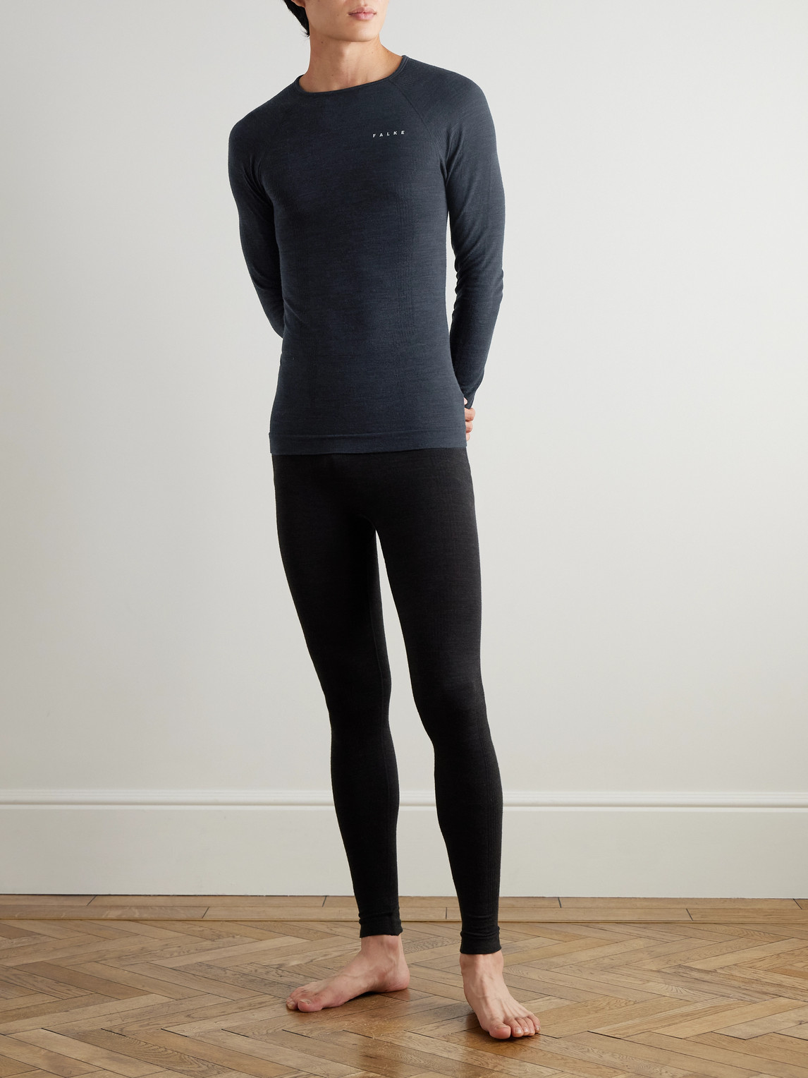 Printed Virgin Wool-Blend Ski Base Layer — 2