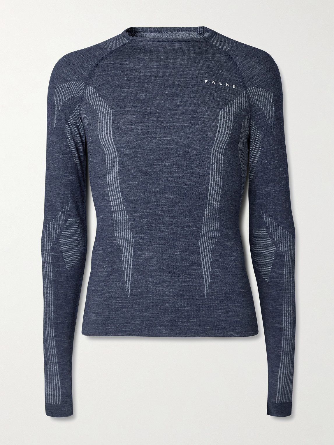 FALKE Printed Virgin Wool-Blend ki Base Layer - Men