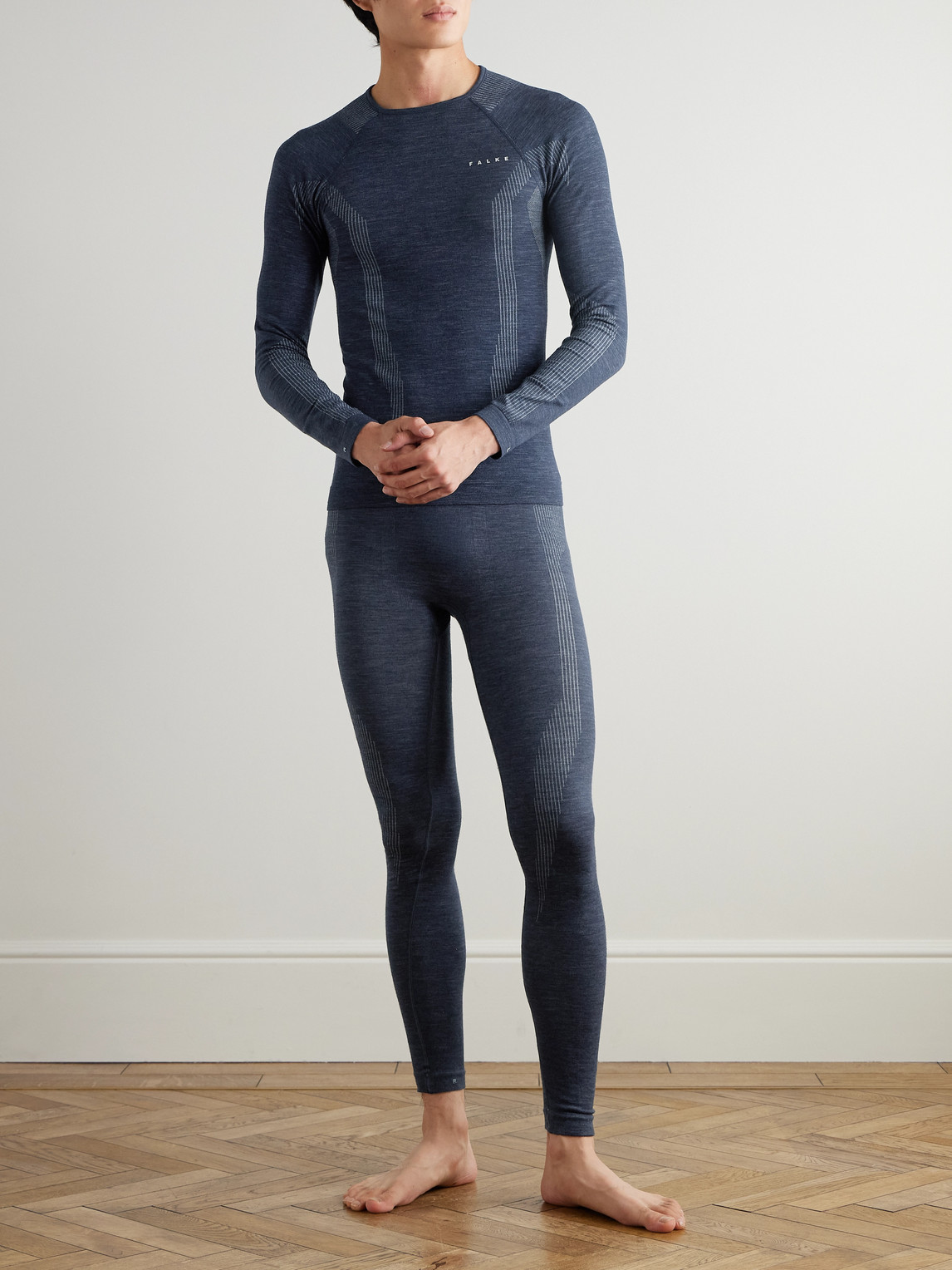 Printed Virgin Wool-Blend Ski Base Layer — 2
