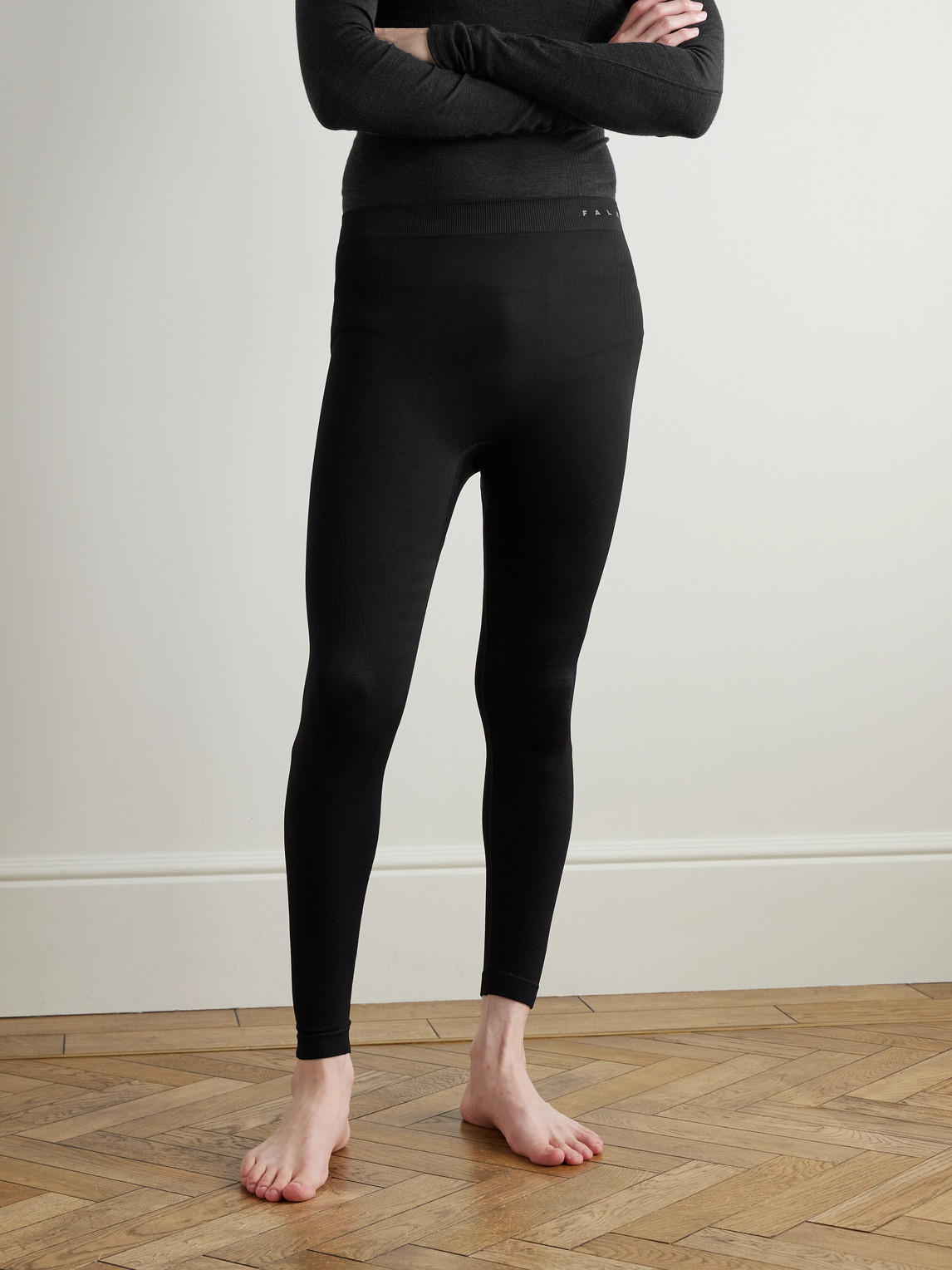 Recycled Ribbed-Knit Ski Tights — 2