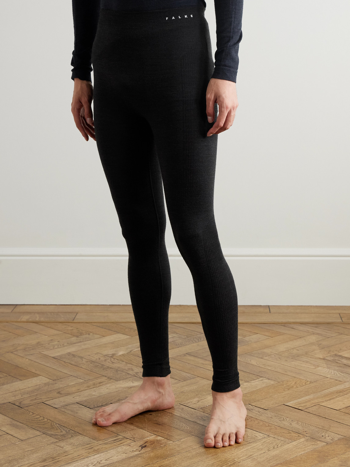  Falke - Printed Virgin Wool-blend Ski Tights - Men - Black - M 