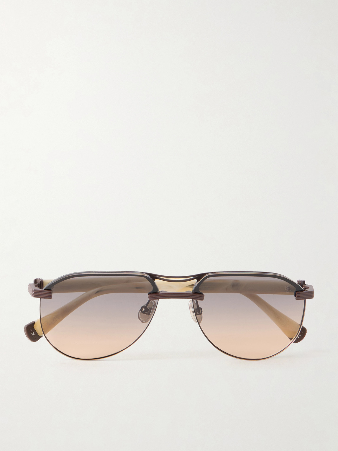 Brunello Cucinelli Carlito Aviator-Style Acetate and Metal Sunglasses - Men