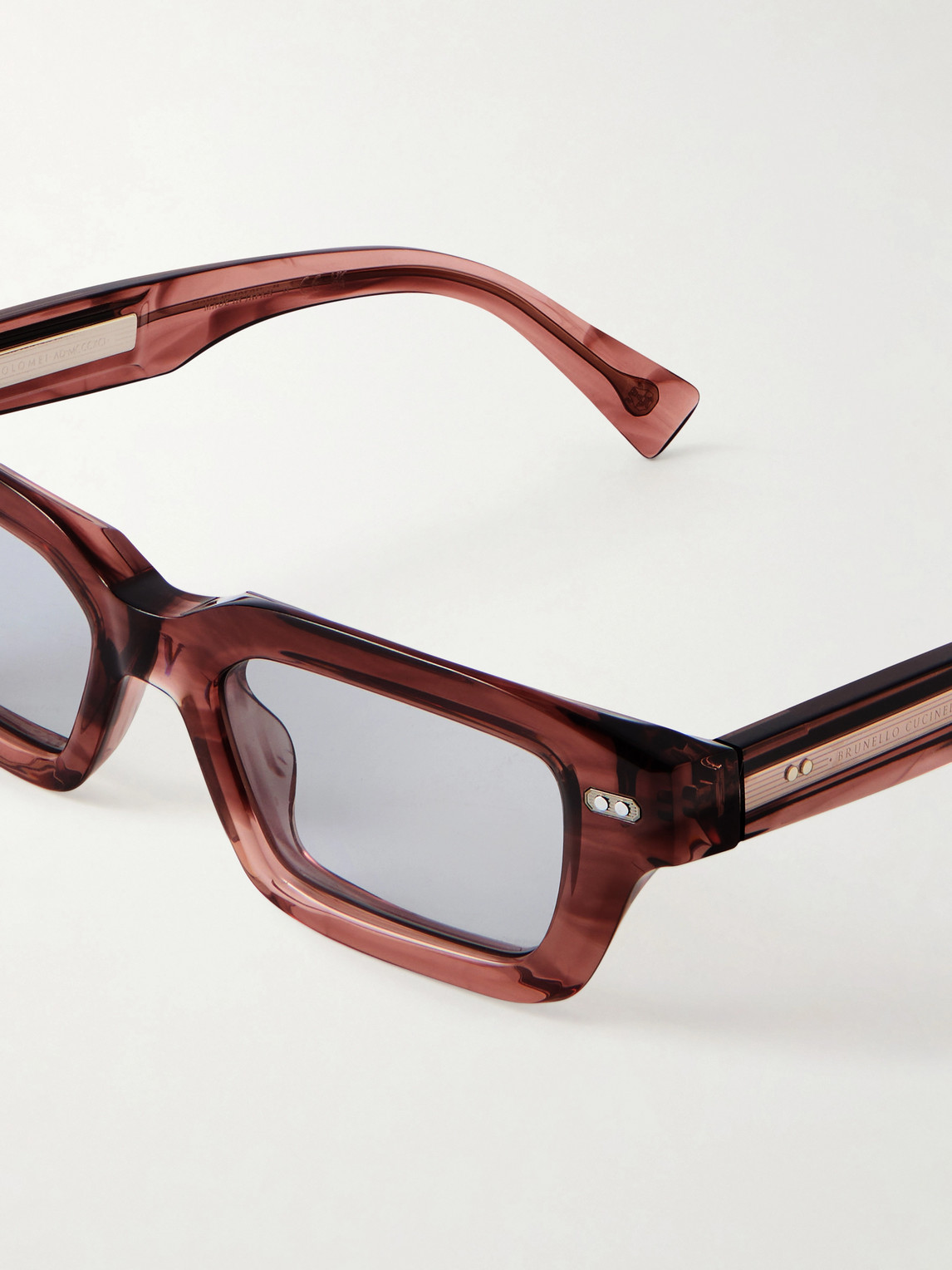  Brunello Cucinelli - Marla Square-frame Acetate Sunglasses - Men - Brown 