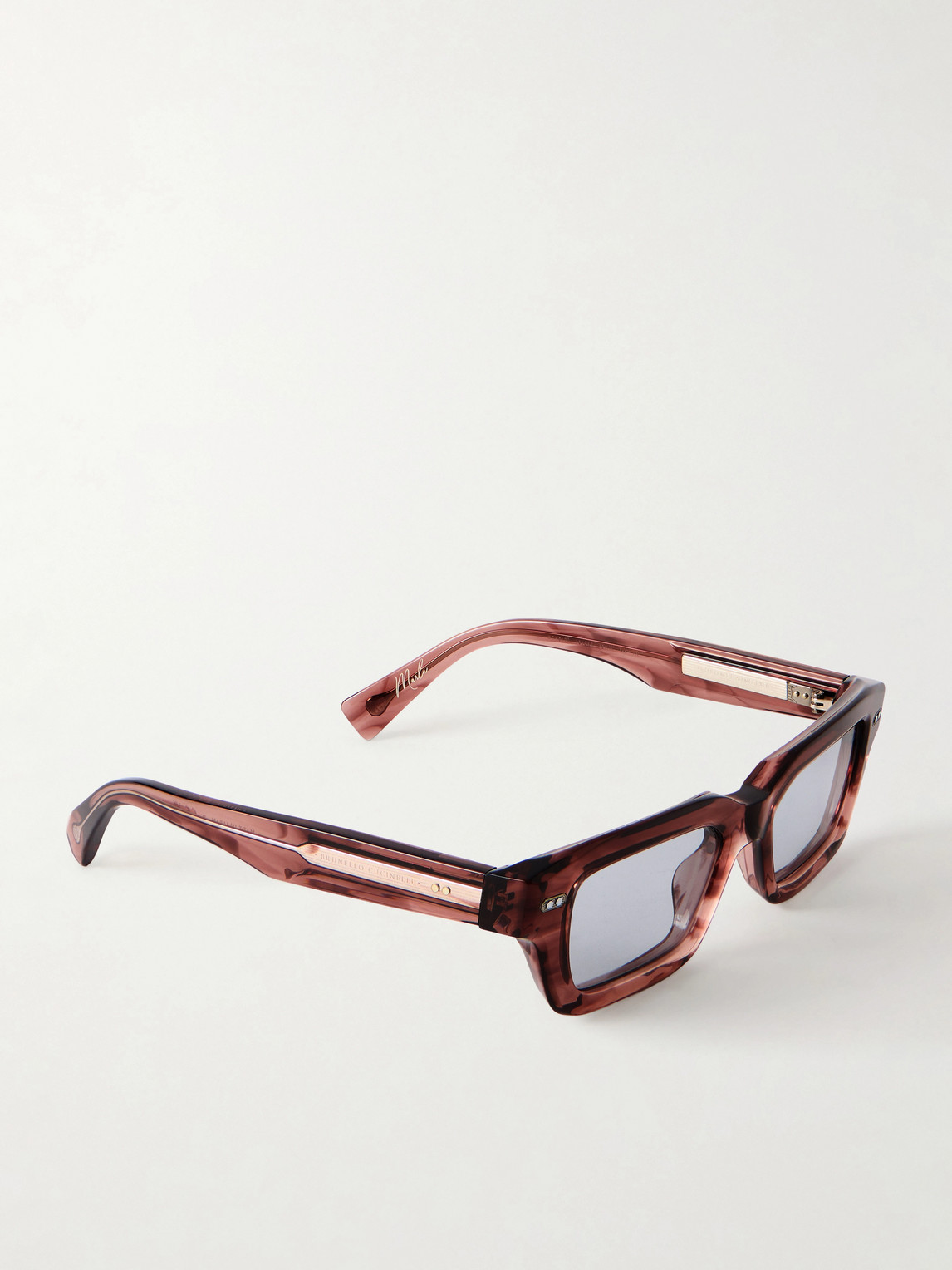  Brunello Cucinelli - Marla Square-frame Acetate Sunglasses - Men - Brown 