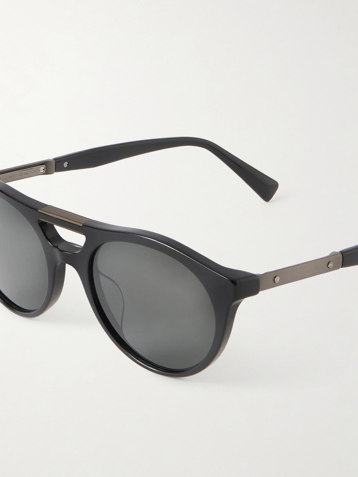  Brunello Cucinelli - Round-frame Acetate Sunglasses - Men - Black 