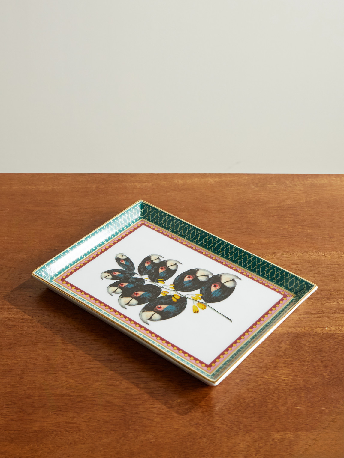 La DoubleJ – Beto Val Parrotstem Painted Porcelain Trinket Tray
