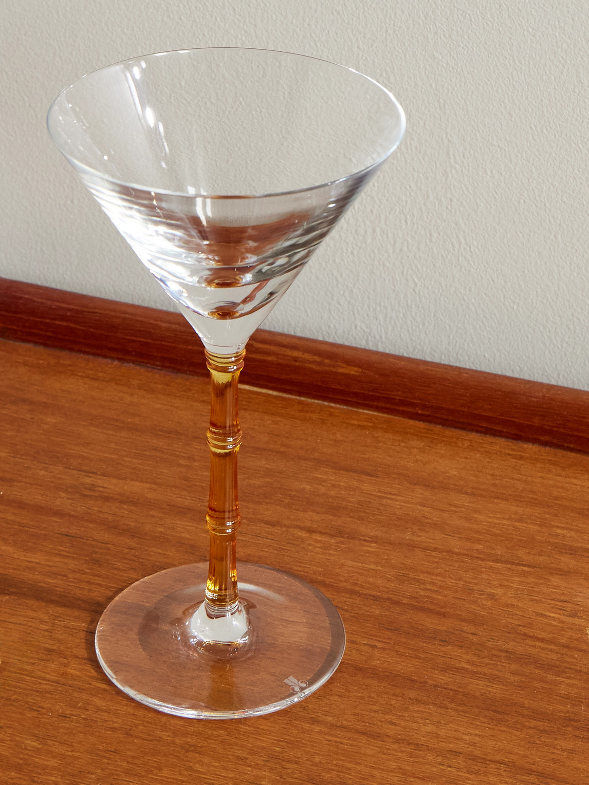 La Doublej Bamboo Set Of Two Crystal Glass Martini Glasses In White