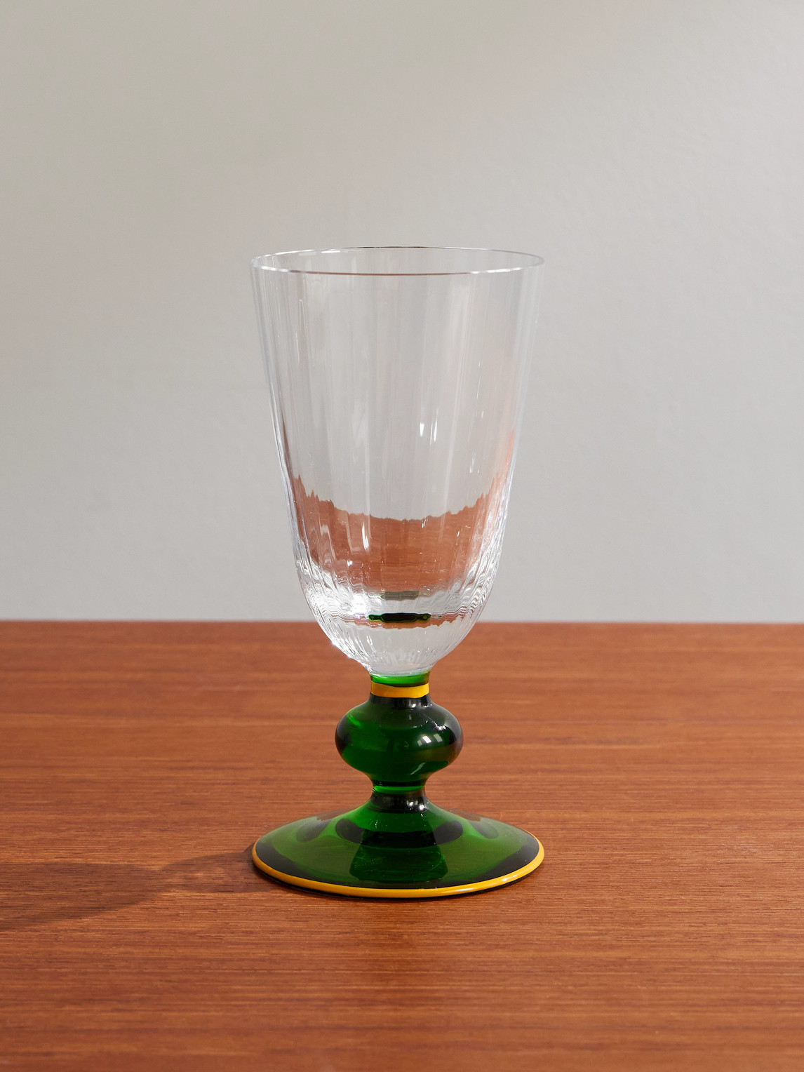 La Doublej Perfetto Murano Glass Wine Glass In Green