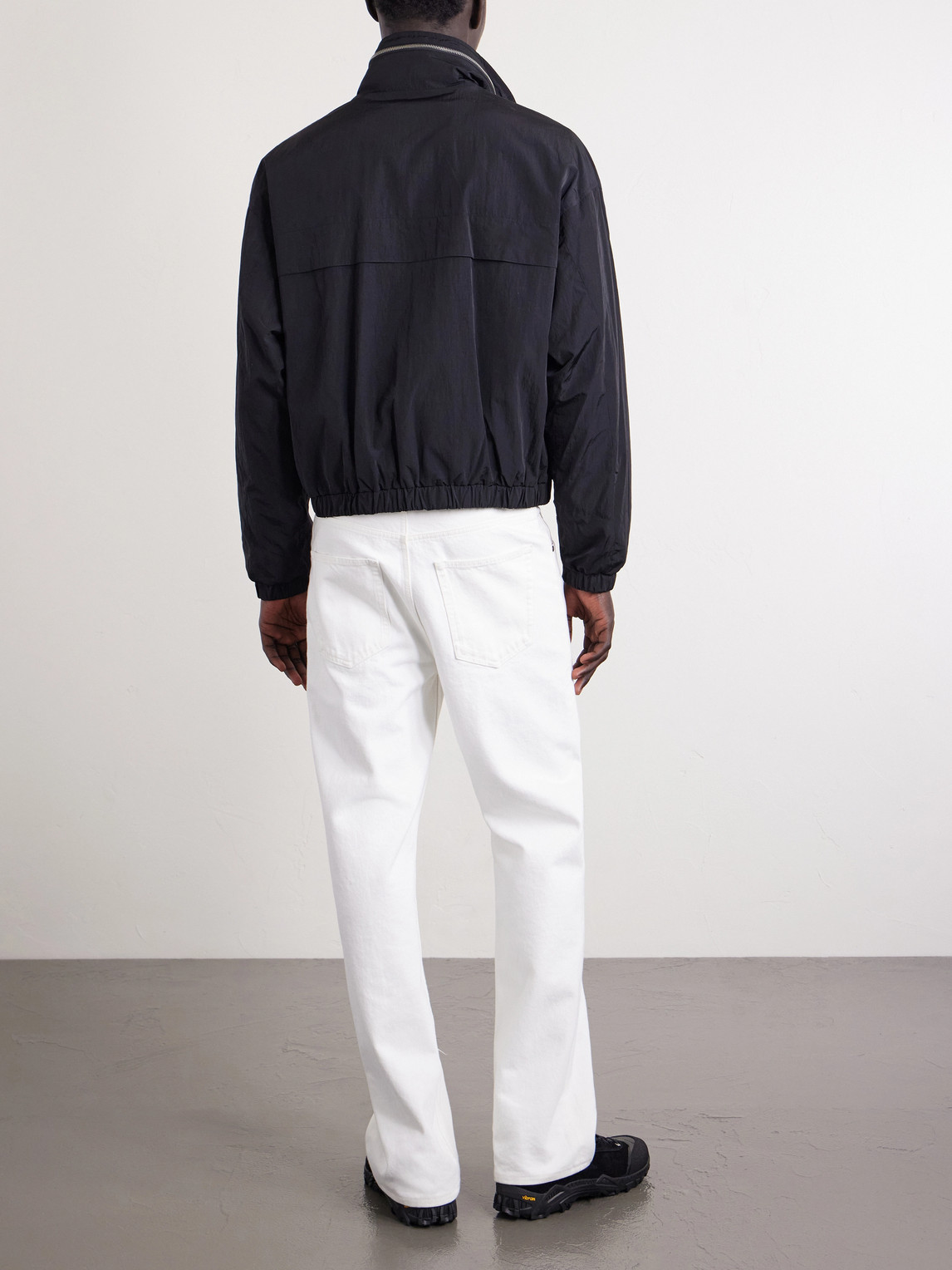  Ami Paris - Cropped Logo-embroidered Shell Jacket - Men - Black - S 
