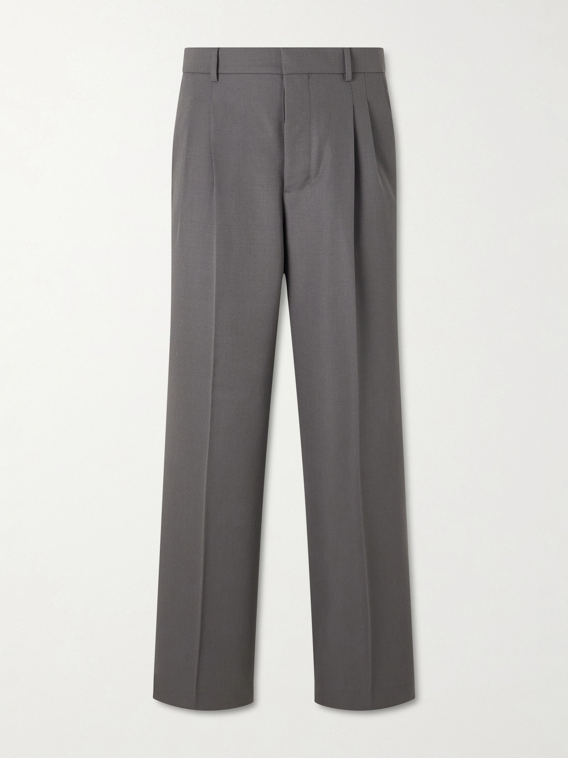 AMI Paris AMI PARIS - Wide-Leg Pleated Wool Trousers - Men - Gray - FR 38 aus 100% Polyester in Gray