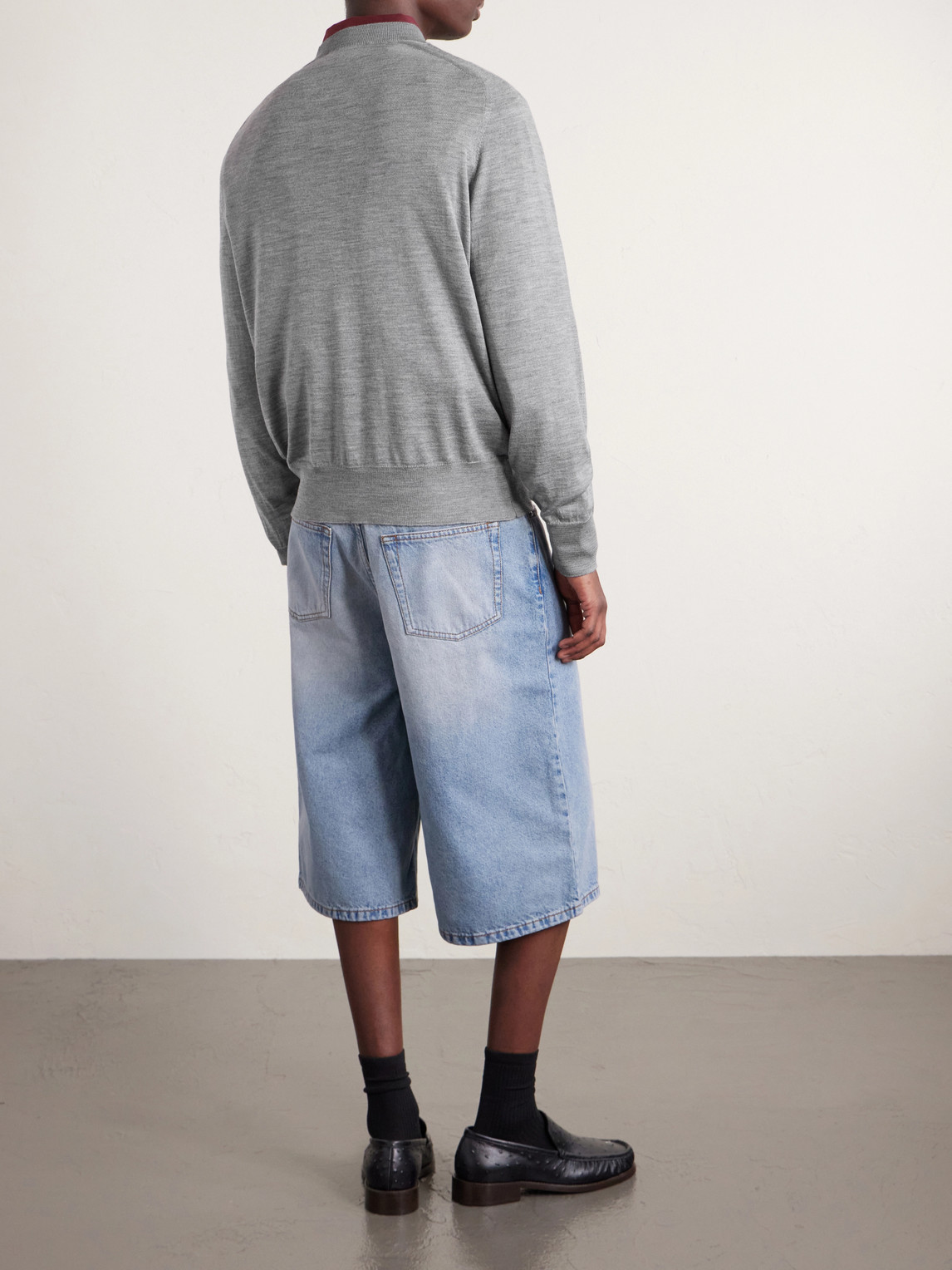  Ami Paris - Logo-embroidered Wool Sweater - Men - Gray - M 
