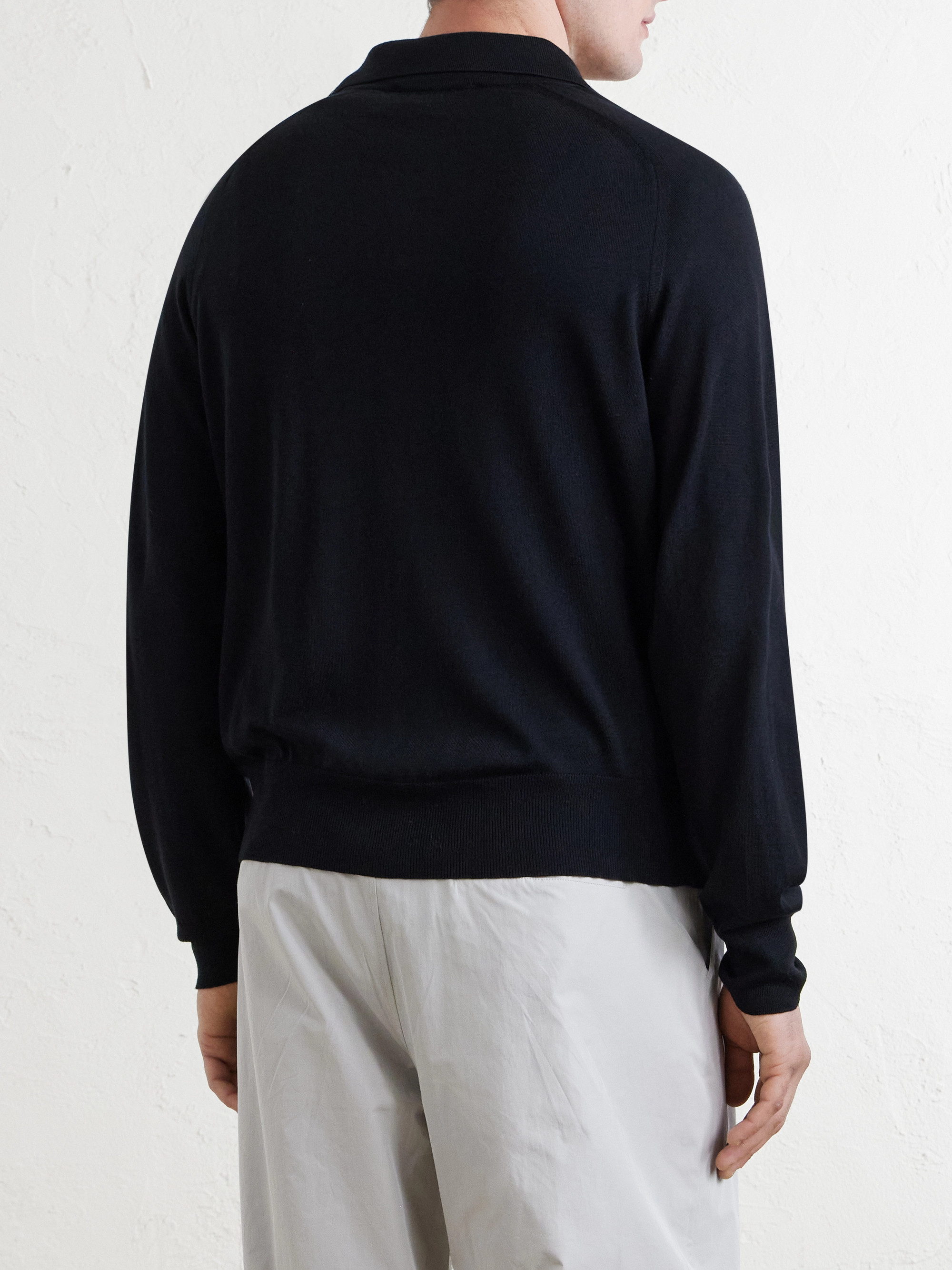 Quota Logo-Embroidered Merino Wool Cardigan — Image 4