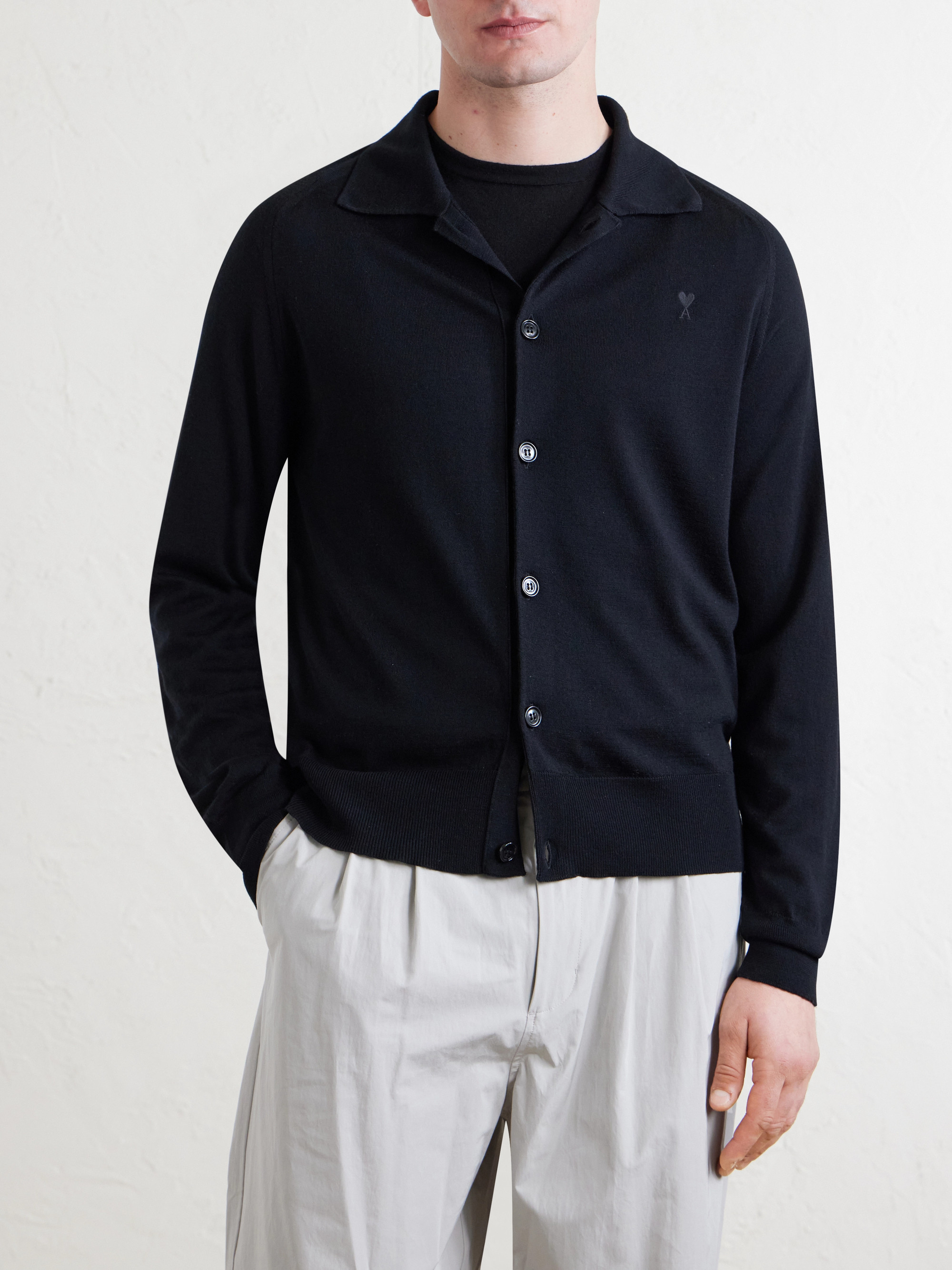 Quota Logo-Embroidered Merino Wool Cardigan — Image 3