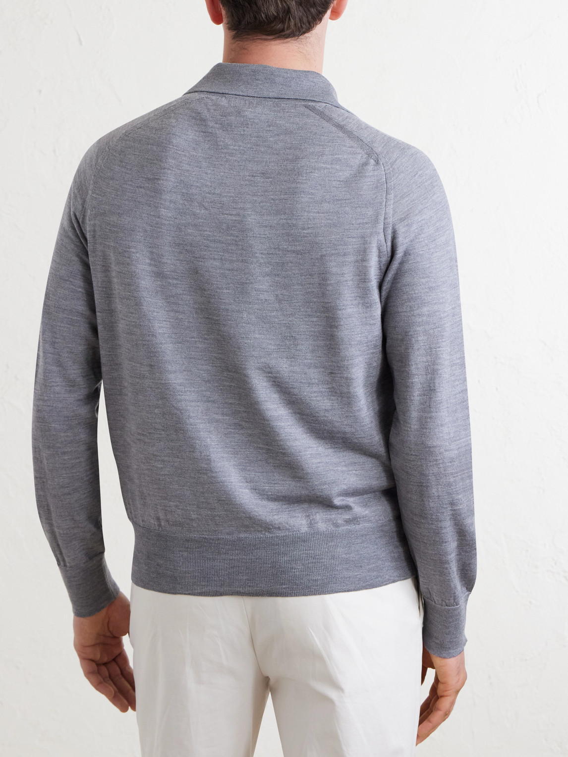  Ami Paris - Quota Logo-embroidered Merino Wool Cardigan - Men - Blue - S 