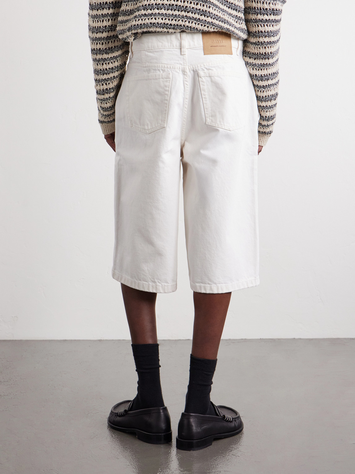  Ami Paris - Straight-leg Denim Shorts - Men - White - Uk/us 31 