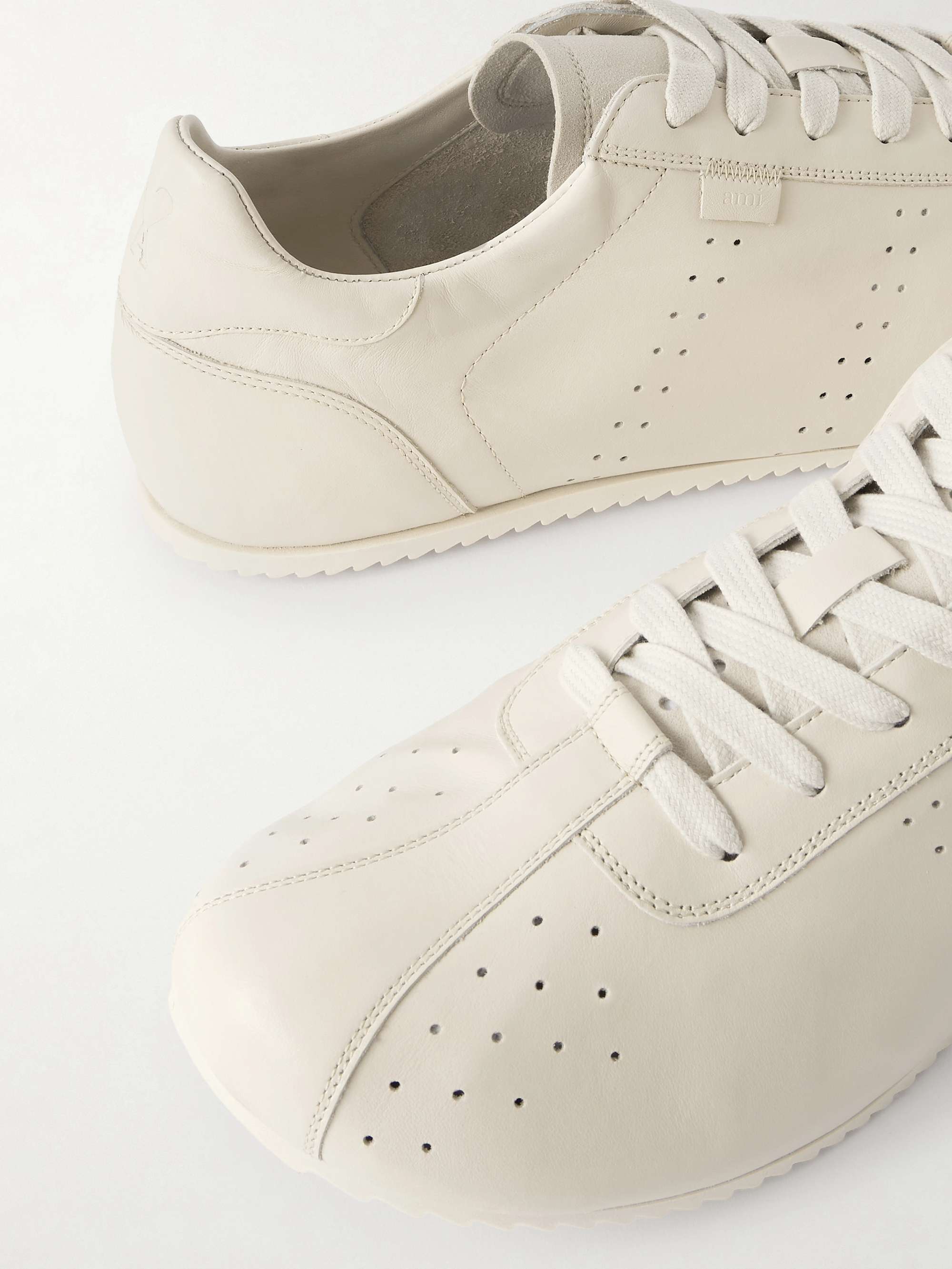 ami AMI PARIS Leather Sneakers for Men | MR PORTER