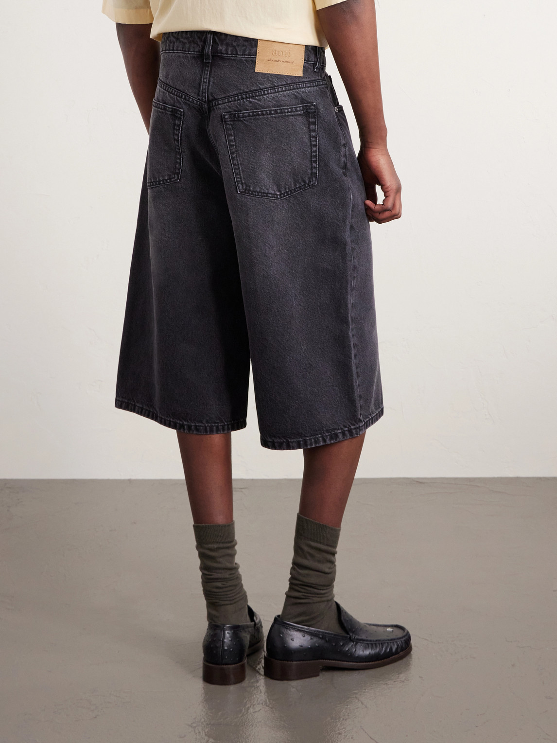  Ami Paris - Straight-leg Denim Shorts - Men - Black - Uk/us 28 
