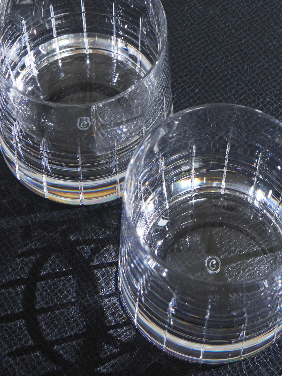  Christofle - Graphik Set Of Two Crystal Double Old Fashioned Glasses - Men - Neutrals 