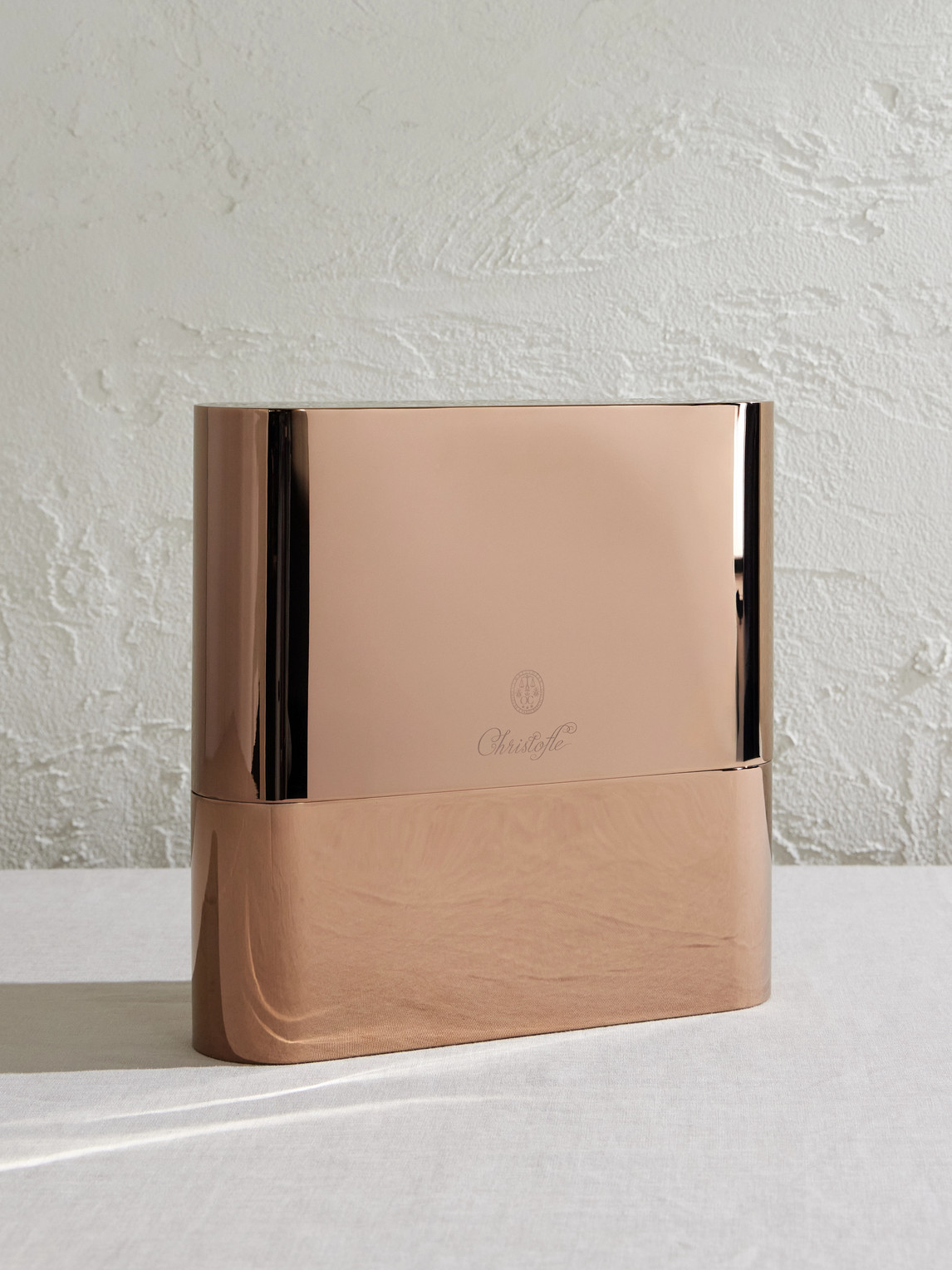 Christofle Concord Variations Copper-tone Stainless Steel Cutlery Case In Brown