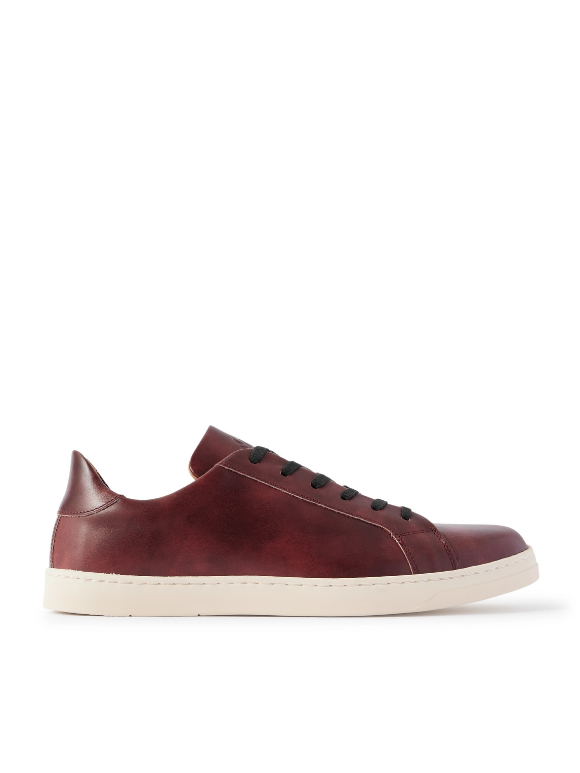 George Cleverley Jack Iii Leather Sneakers In Burgundy