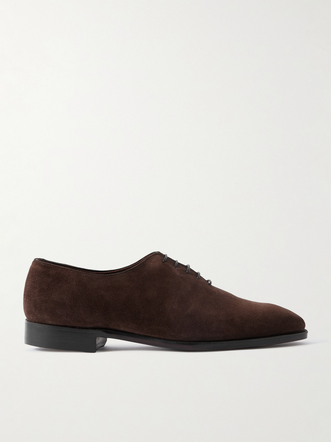 George Cleverley Merlin Whole-cut Suede Oxford Shoes In Brown