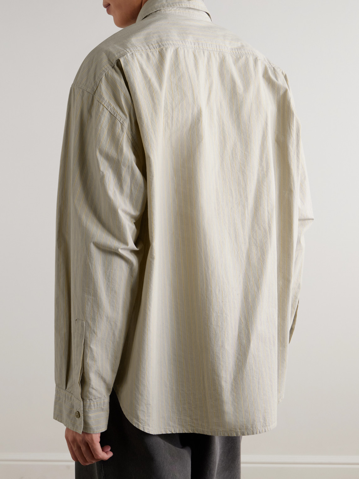  Agolde - Roy Striped Cotton Shirt - Men - Neutrals - M 