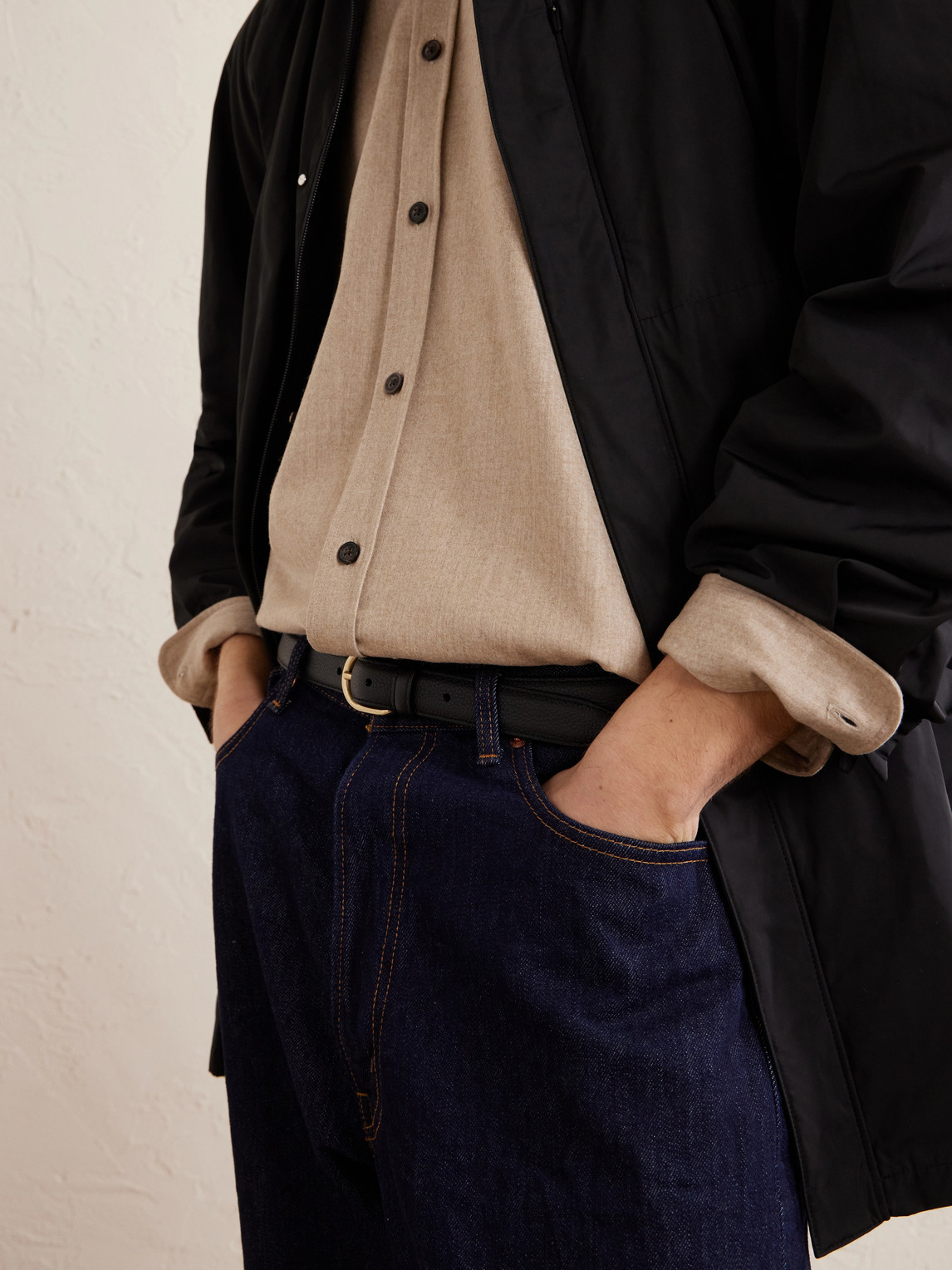 Cutaway-Collar Wool And Cashmere-Blend Shirt