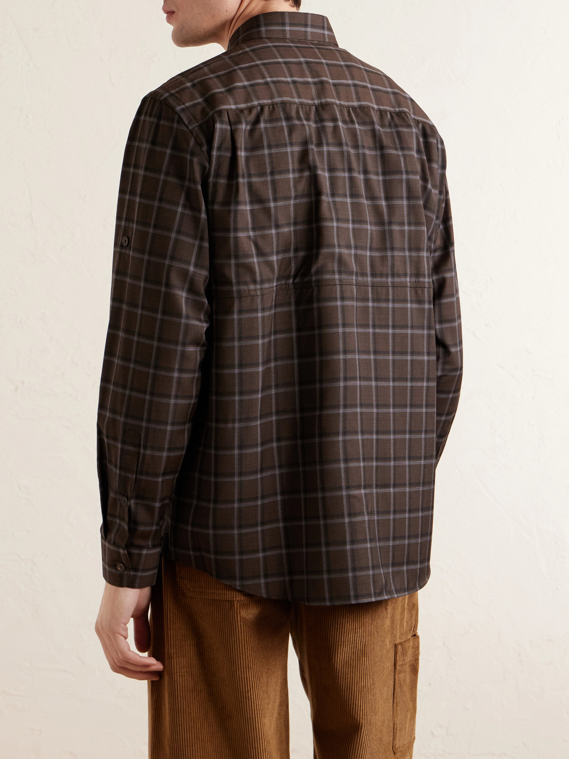  Purdey - Checked Wool Shirt - Men - Brown - Uk/us 15 