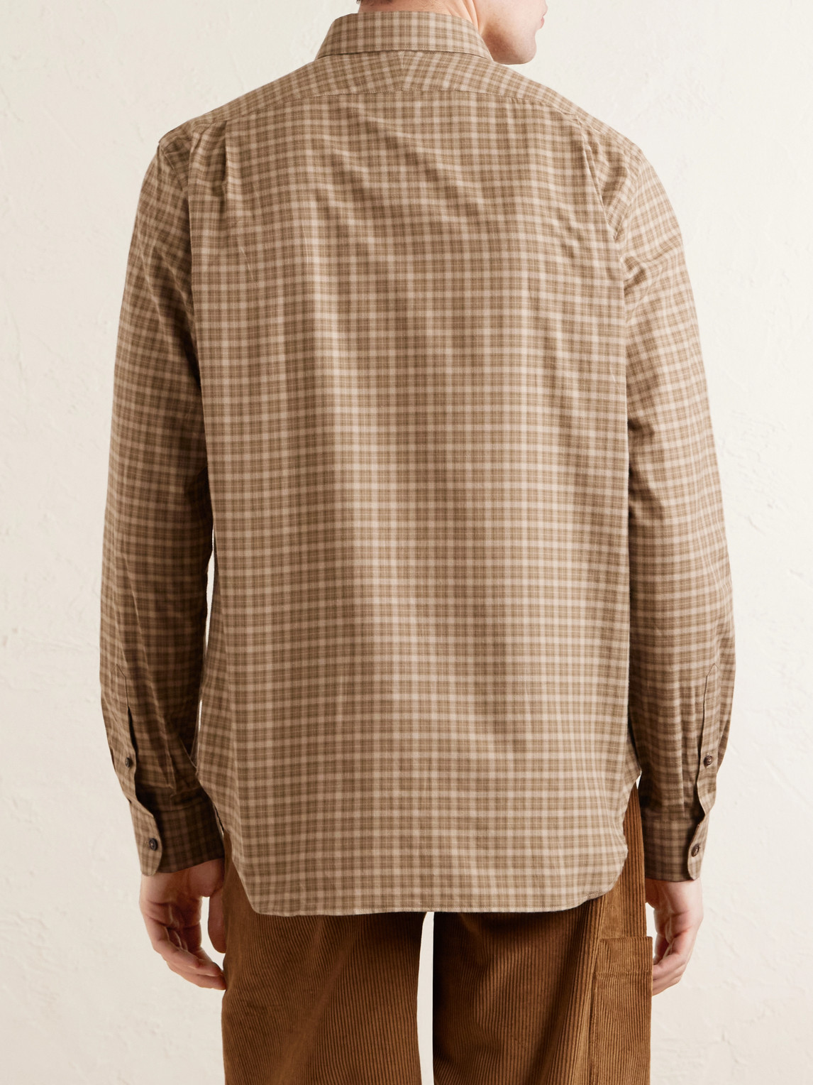  Purdey - Checked Cotton Shirt - Men - Neutrals - Uk/us 15 