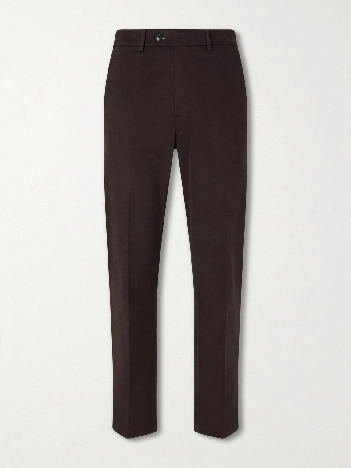 Purdey Straight-leg Stretch Cotton-twill Trousers In Brown