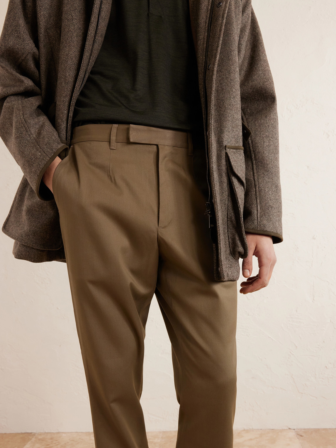 Straight-Leg Stretch-Lyocell Twill Chinos